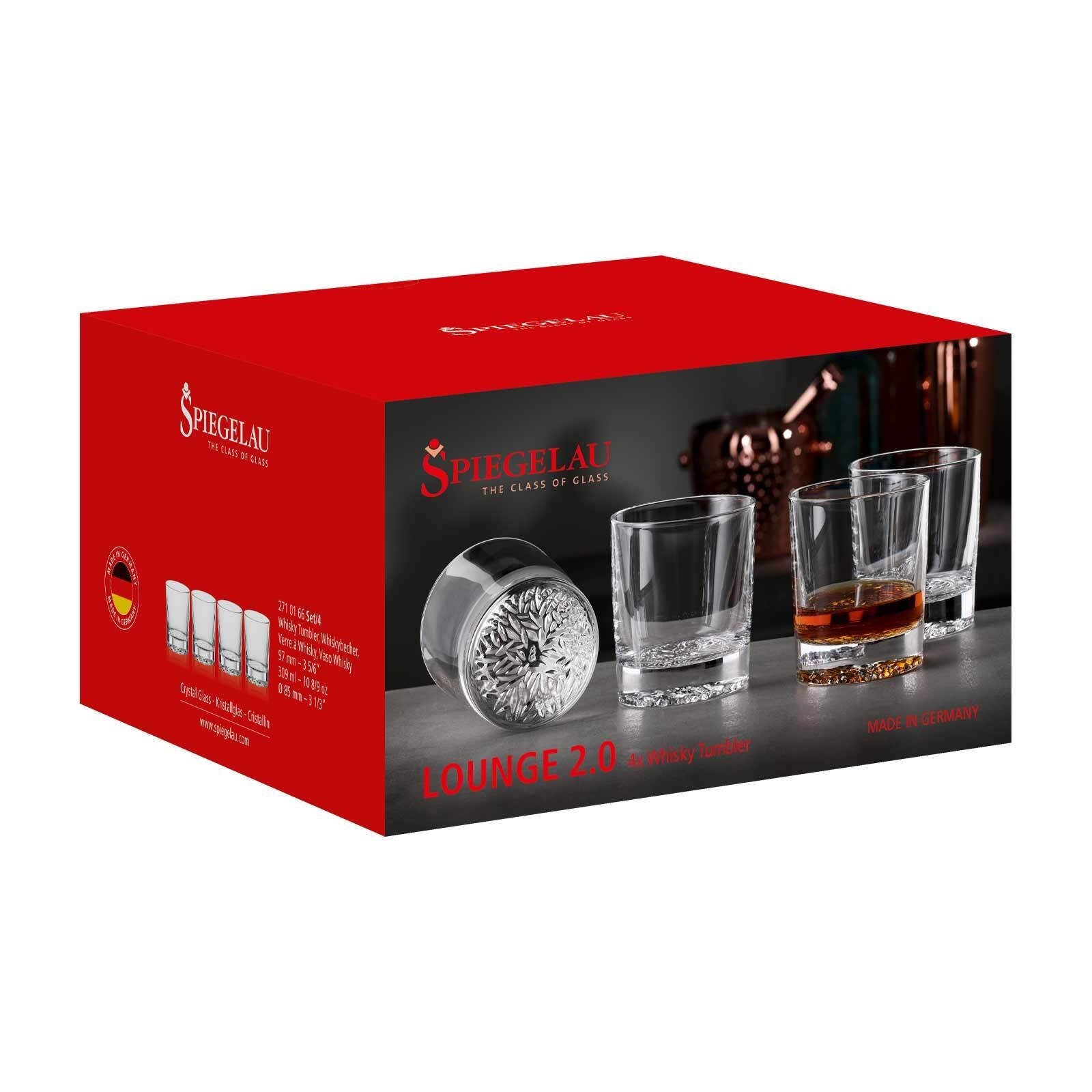 SPIEGELAU Whiskyglas »Whisky Tumbler Lounge 2.0 309 ml 4er Set transparent«