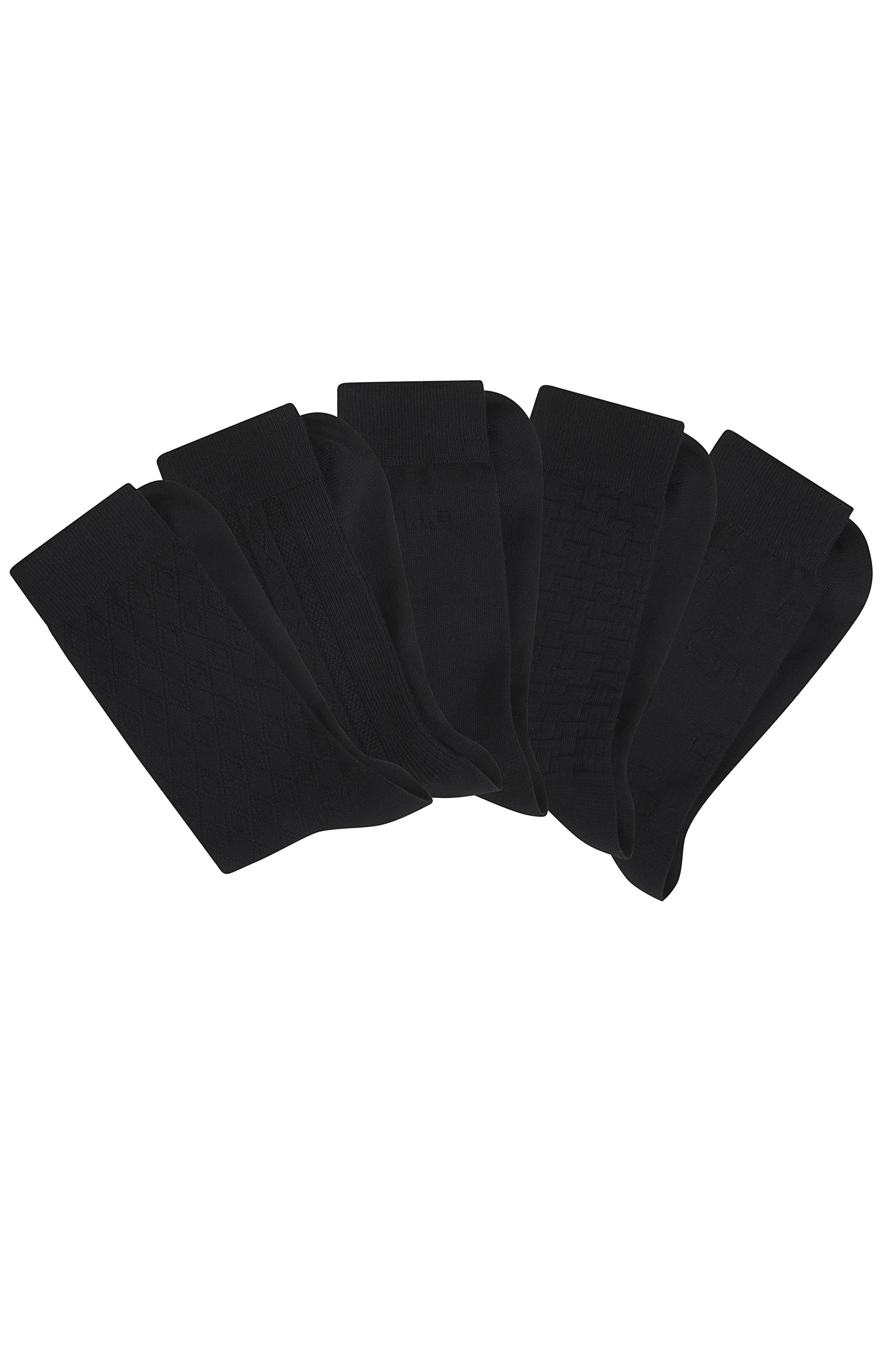 H.I.S Businesssocken »Klassische Herren, Männersocken, unifarben, ohne drückende Naht« Packung, Anzugsocken, 5 Paar tlg. mit dezent eingestrickten Designs