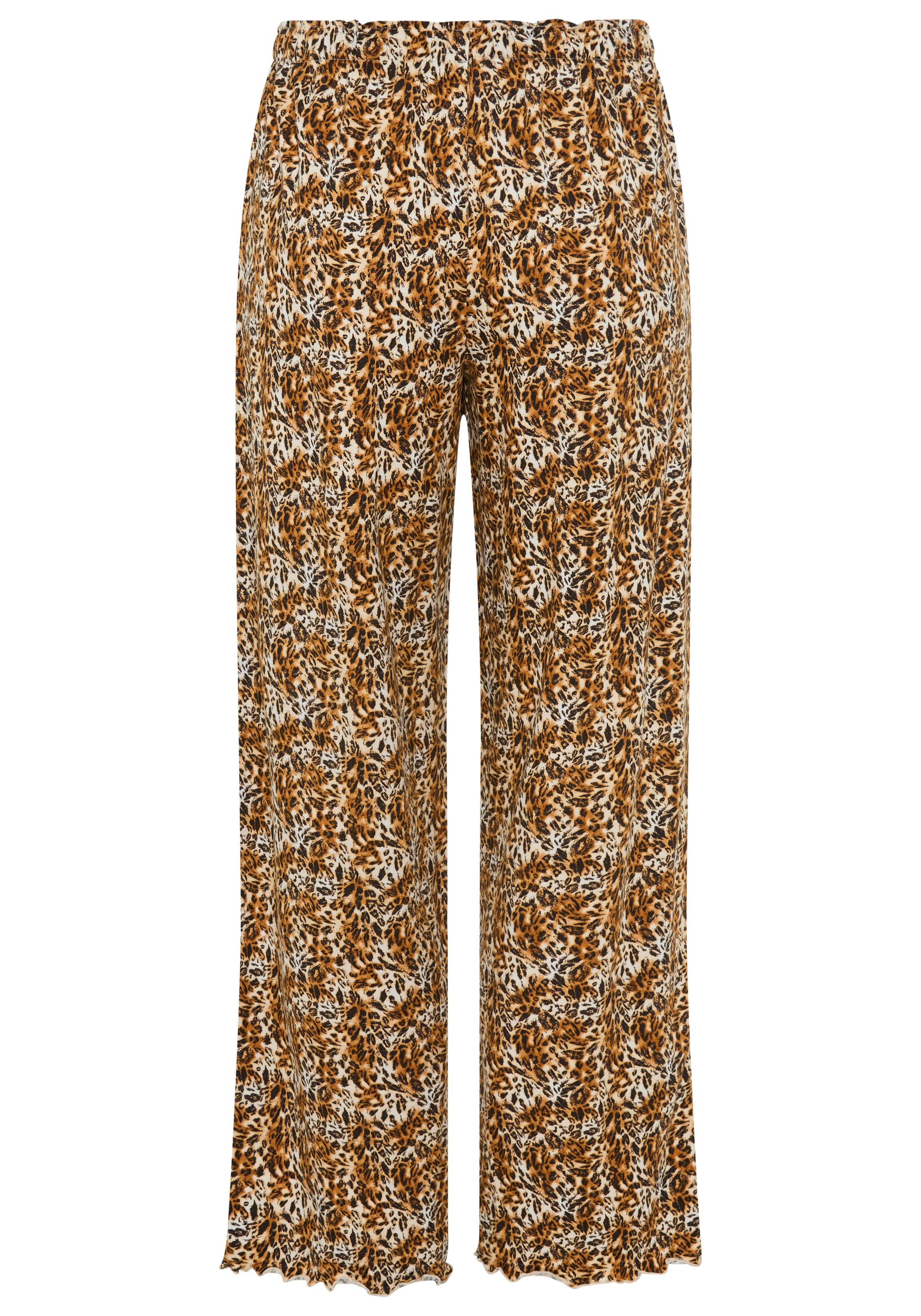 HUGO Underwear Pyjamahose, elastischer Bund, gerader Schnitt, gewellte Kanten