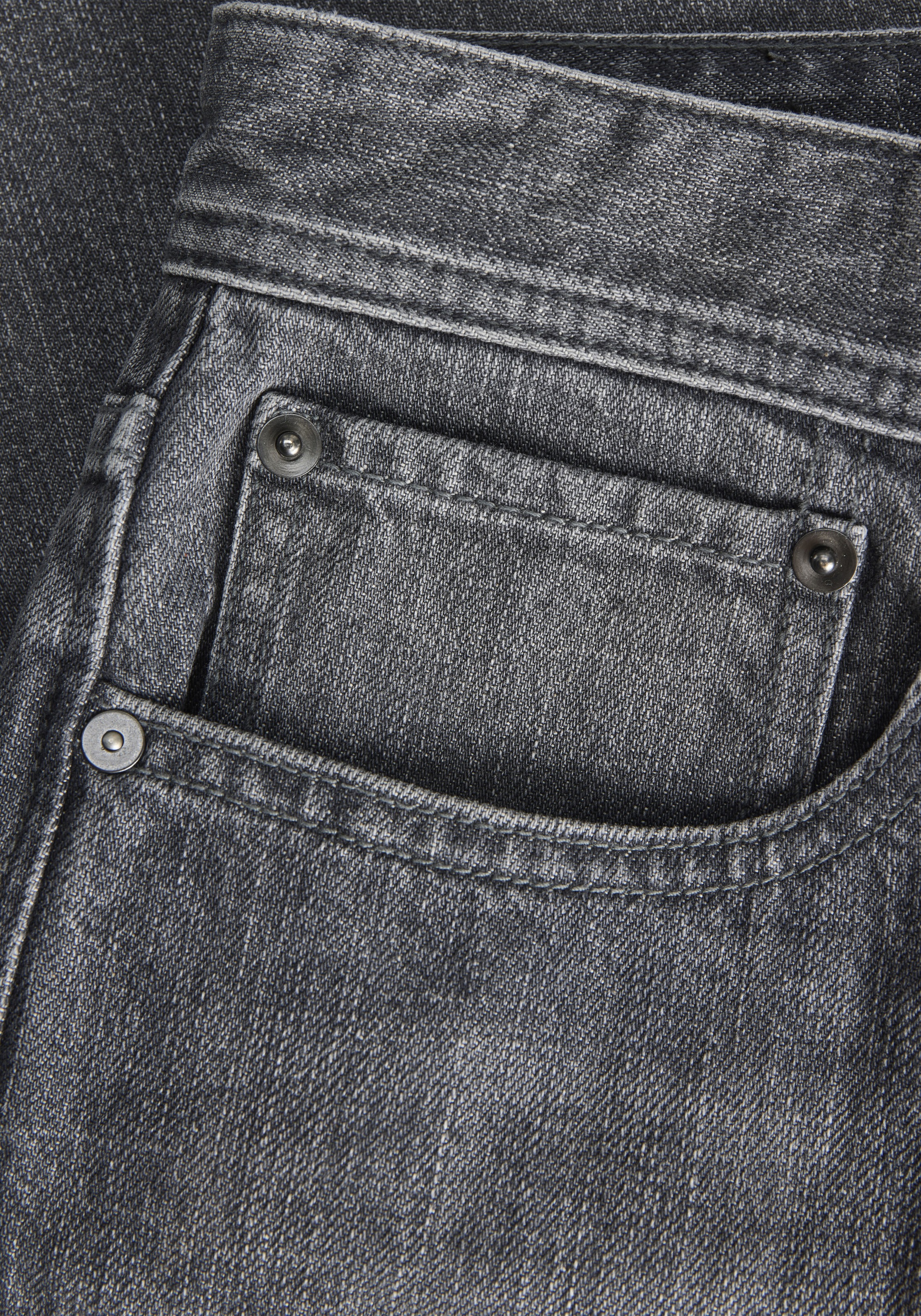 Shorts JACK & JONES, Damen, Gr. M, N-Gr, grau denim, Denim/Jeans, Obermaterial: 100% Baumwolle, Abriebeffekte, relaxed fit, Hosen Shorts 4