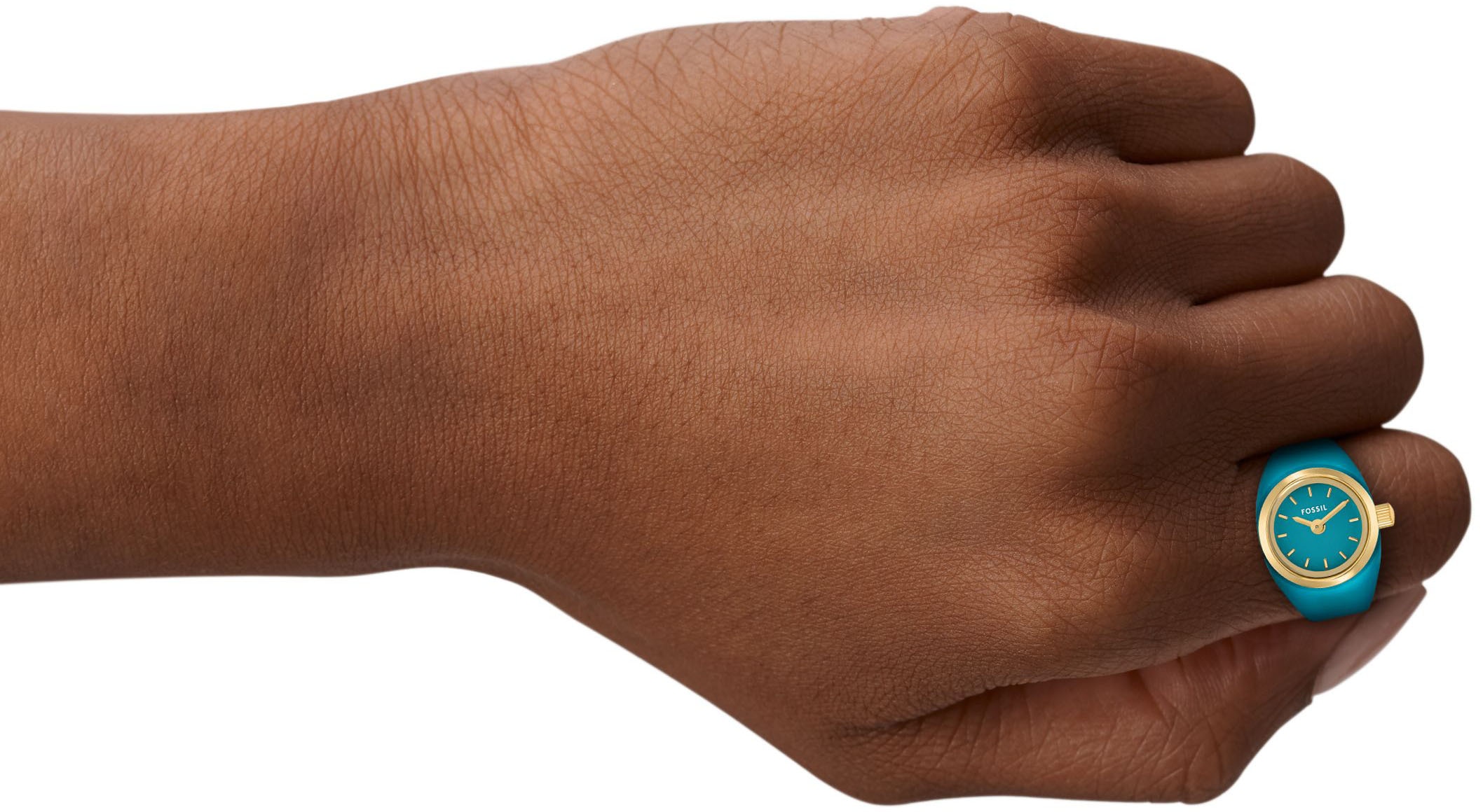 Fossil Uhrenring »WATCH RING«, Armbanduhr, Damenuhr, Edelstahlarmband, analog