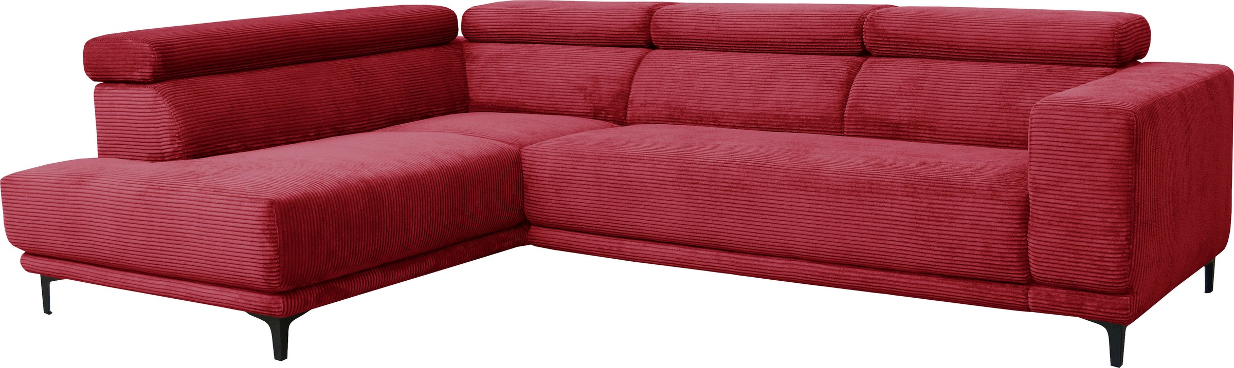 alina Ecksofa »Hikari«, wahlweise mit Sitzvorzug, in modernem Cordstoff, Breite 302 cm
