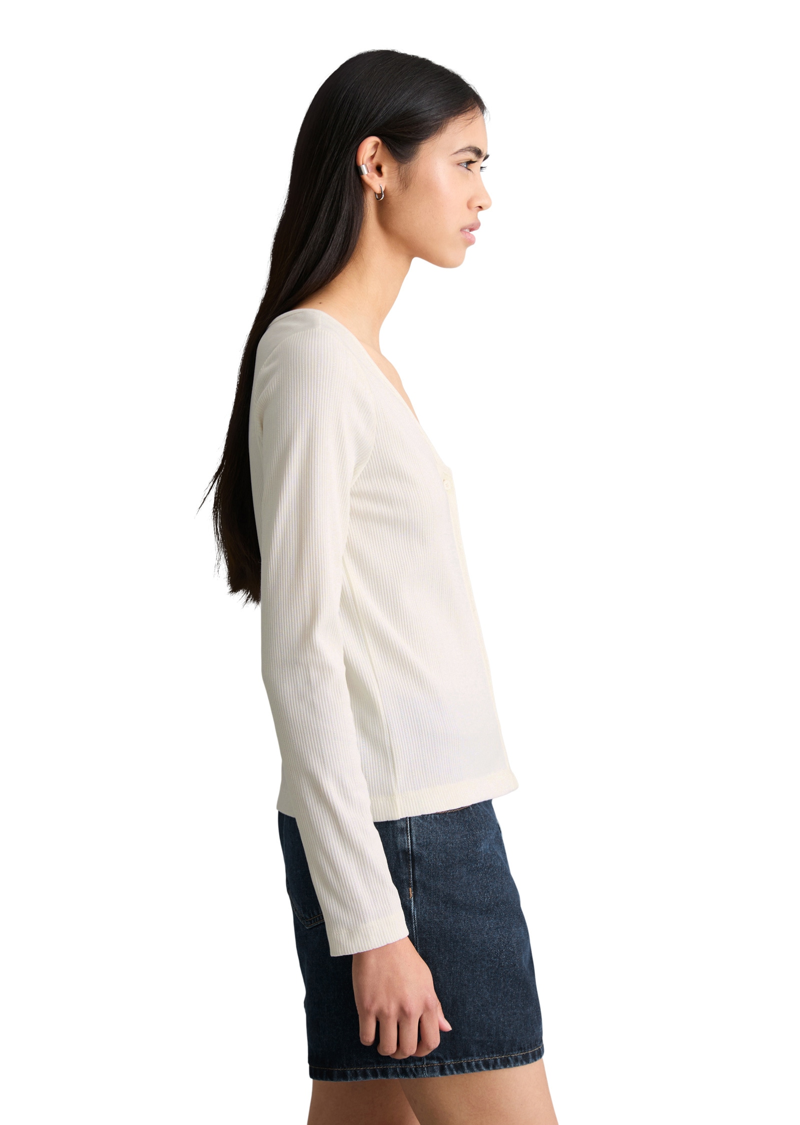 Marc O'Polo DENIM Langarmshirt »aus Bio-Baumwolle-Mix«