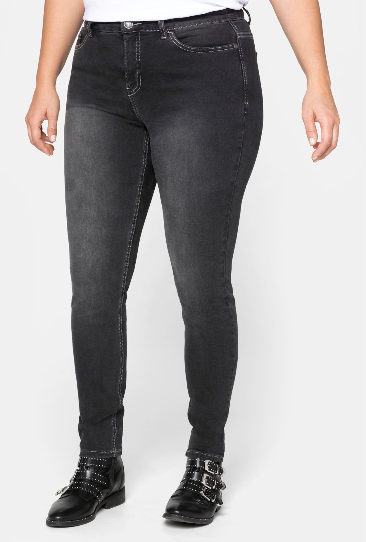 Sheego Stretch-Jeans, (1 tlg.) günstig online kaufen