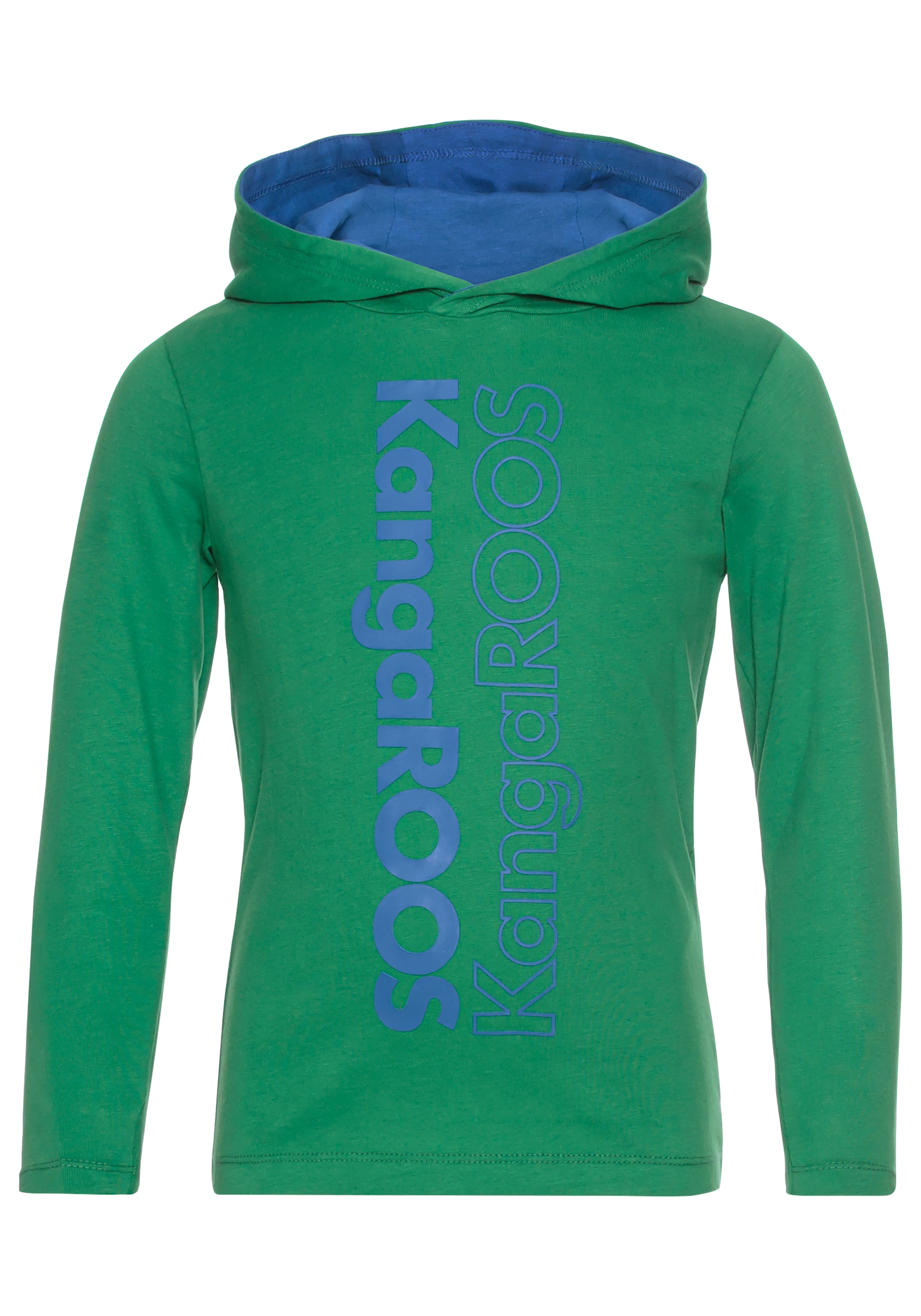 KangaROOS Kapuzenshirt »Kleine Jungen«, Langarm, Basic-Passform, bedruckt, aus 100% Baumwolle