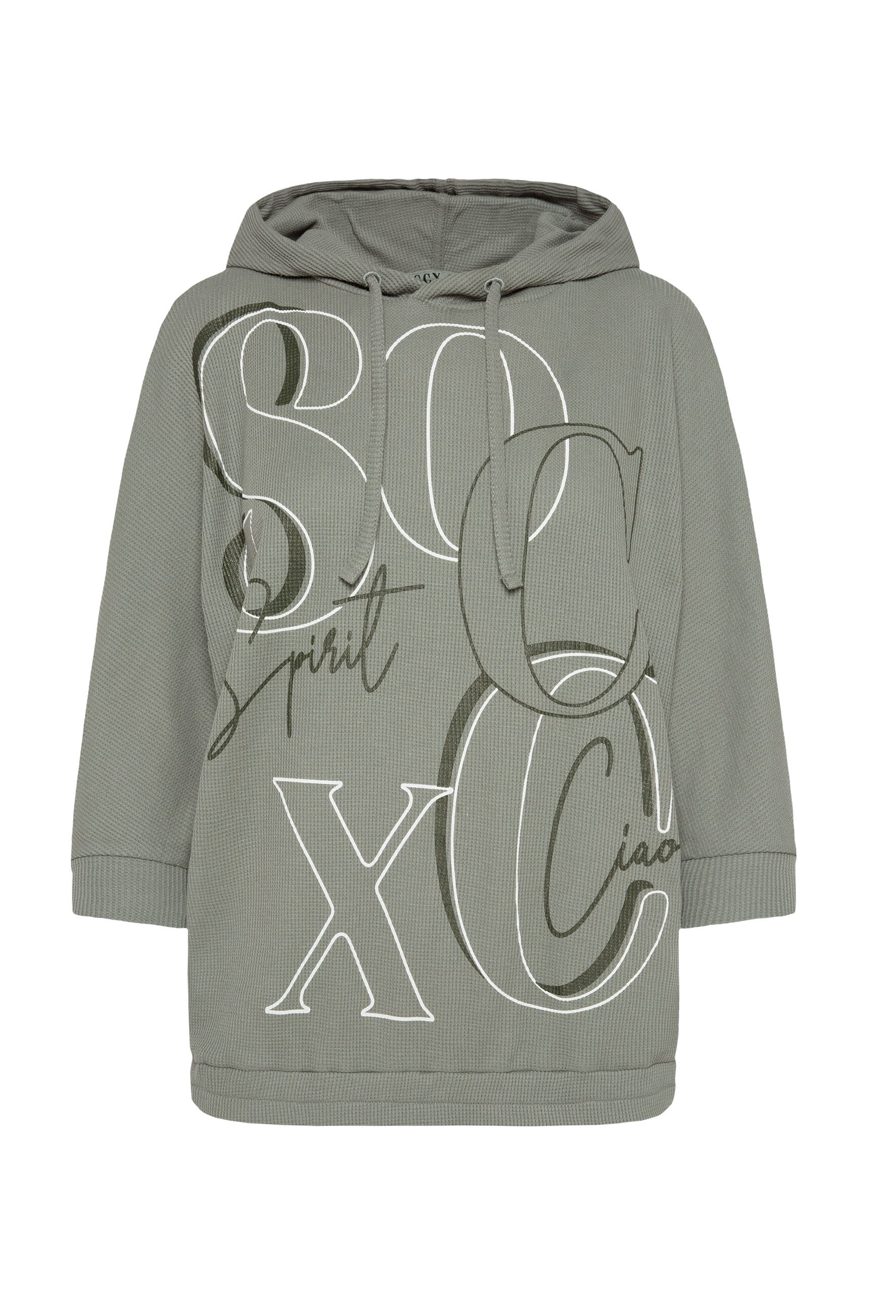 SOCCX Kapuzensweatshirt, mit Gummizug im Saum