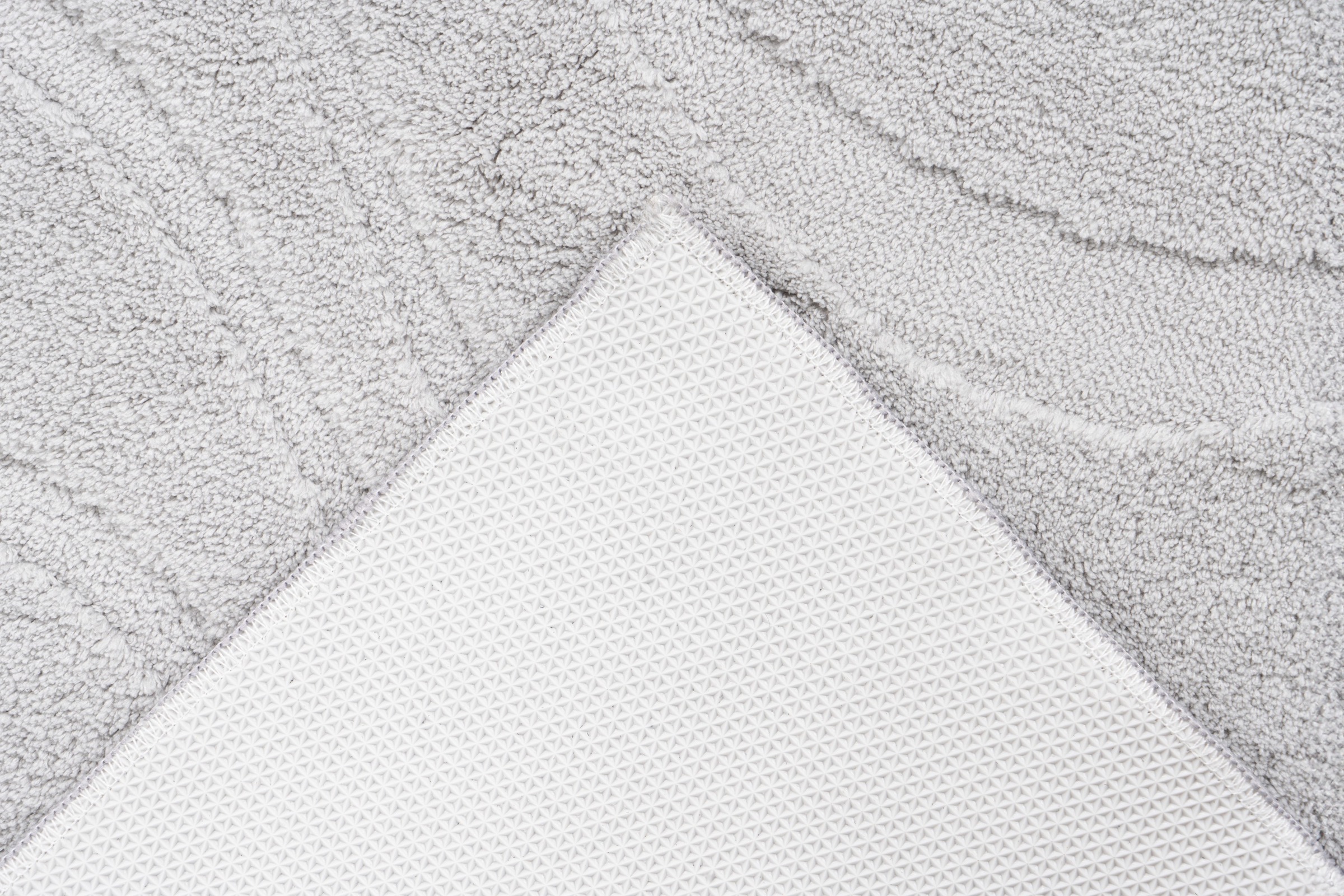 Badematte KAYOOM "Badematte Ocean Touch 425", silber, (67cm x 110cm ), 1 Stk., Polyester, Badematten, Badematte, Kurzflor 3