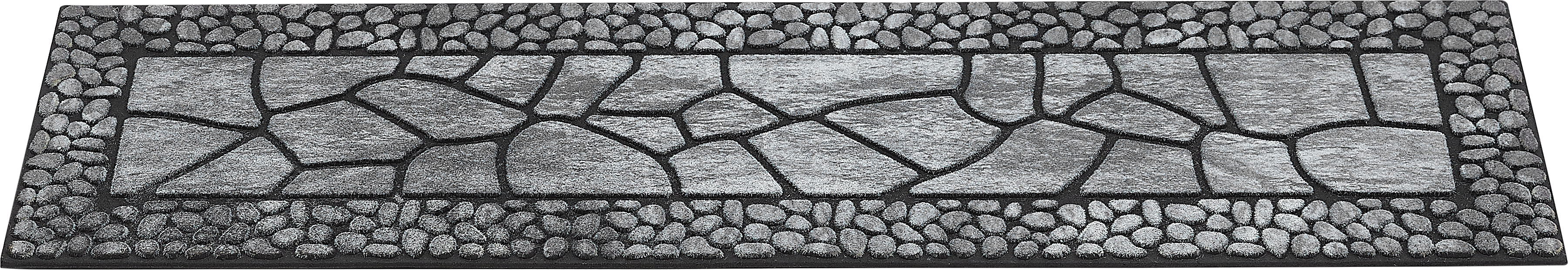 Thumbnail - Andiamo Stufenmatte "Outdoor, 2er Set", rechteckig, 6 mm Höhe, Outdoor-Stufenmatten, Stein Motiv, Gartenbereich, Außenbe...