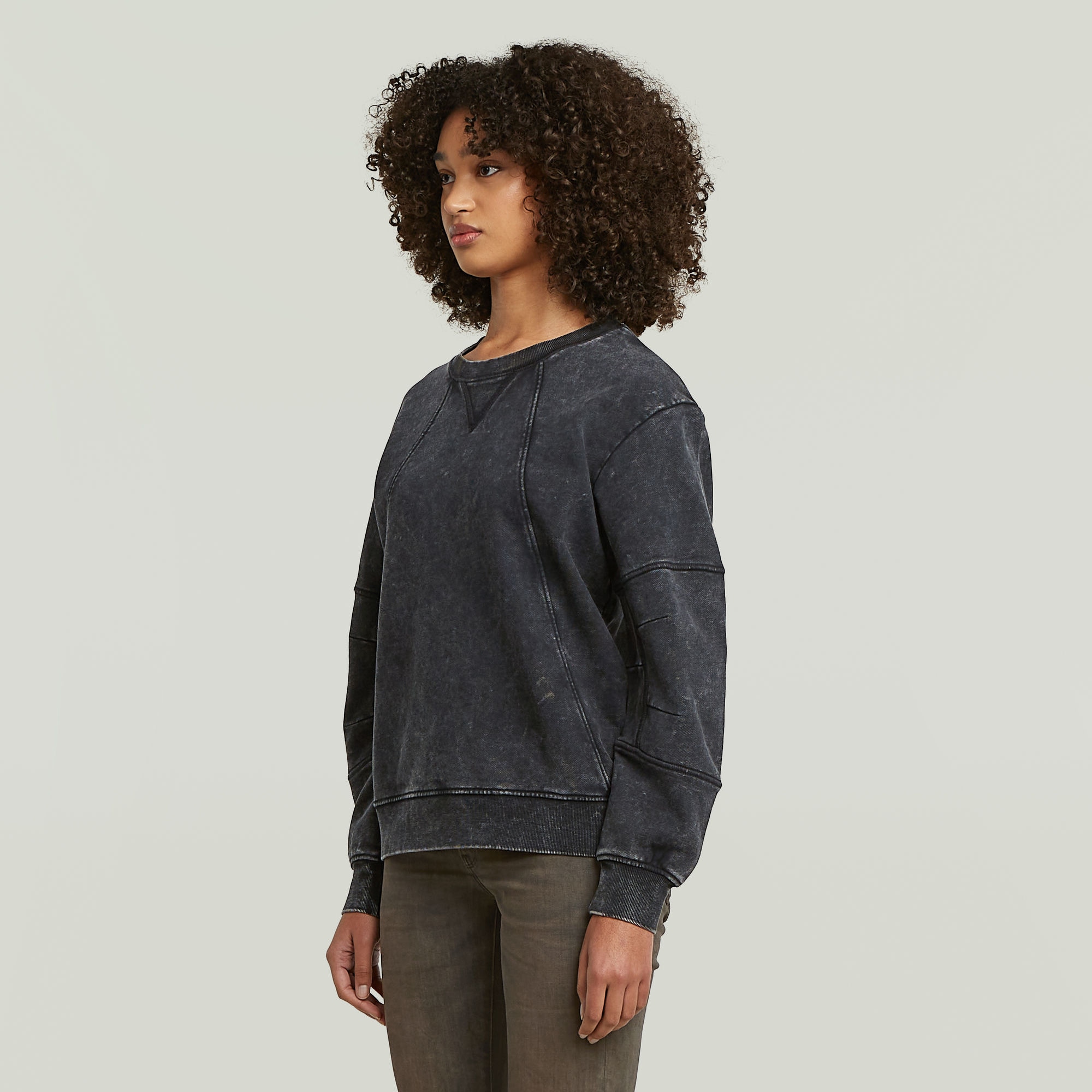 G-STAR Sweatshirt »Washed 3D Sleeve A line«, in Rundhalsform