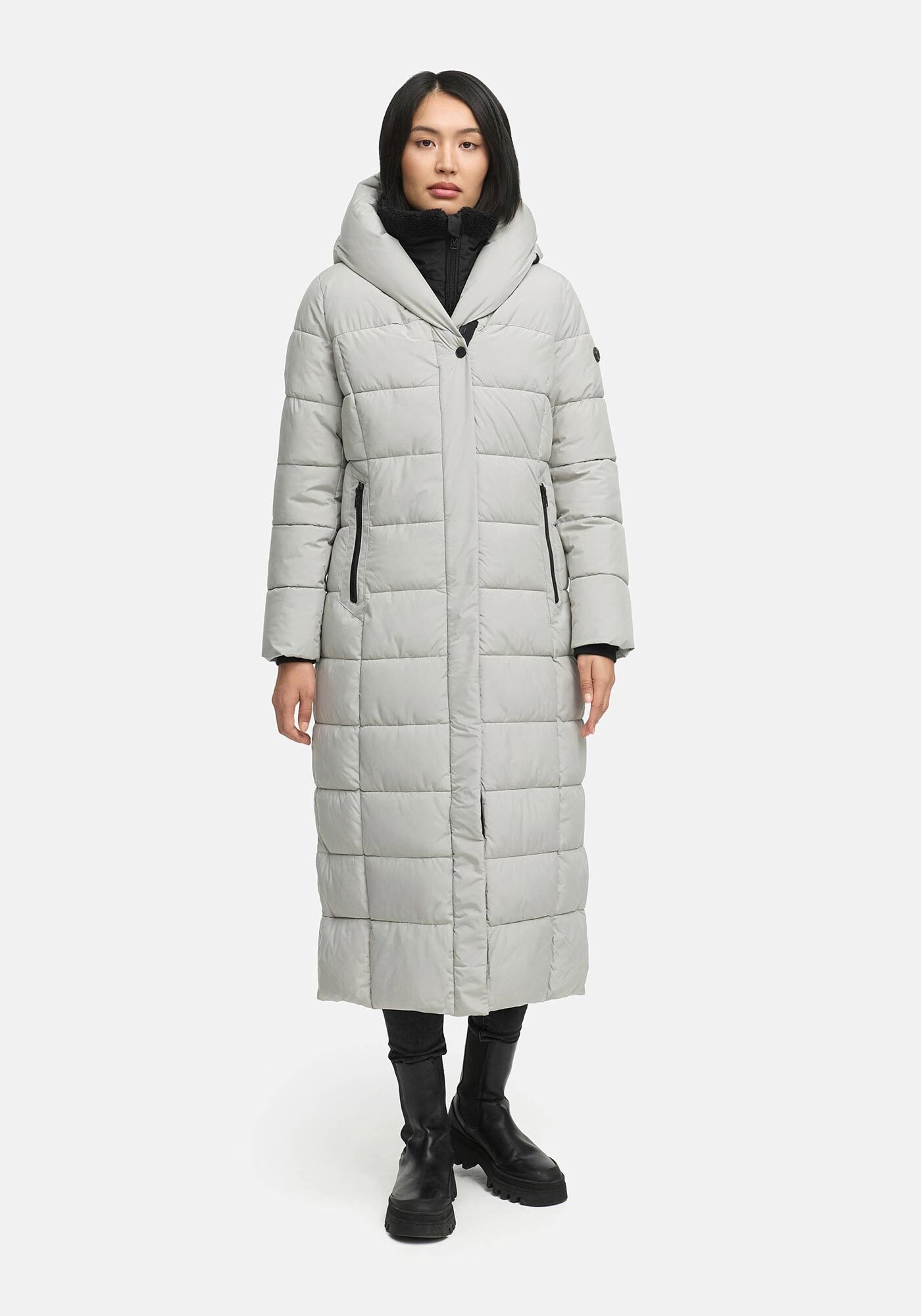 Marikoo Winterjacke »Pakoraa«, extra langer Winter Mantel mit abnehmbaren Innenteil