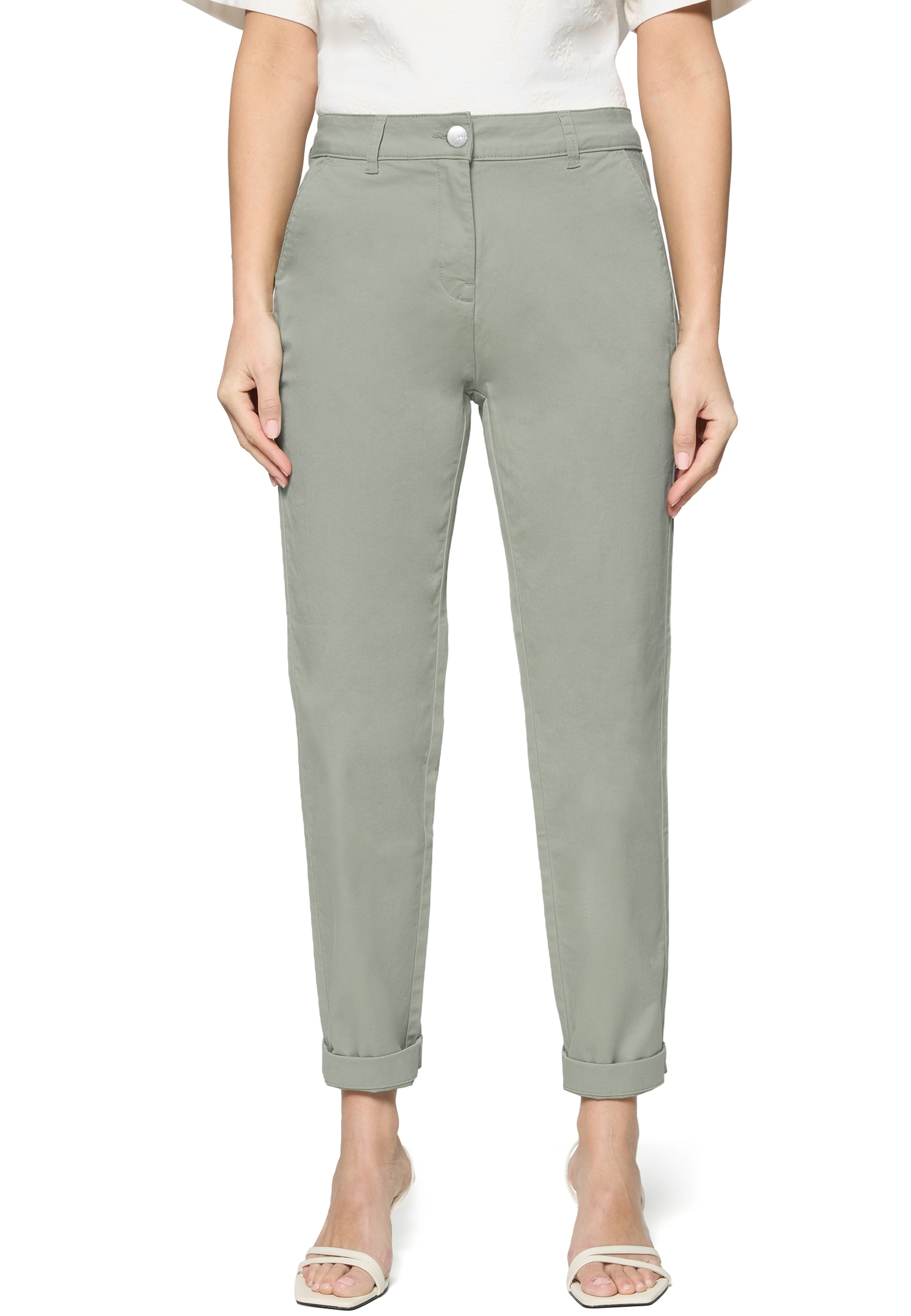 Zero Stoffhose »Damen mit Stretch 28 Inch«  Plain/ ohne Details