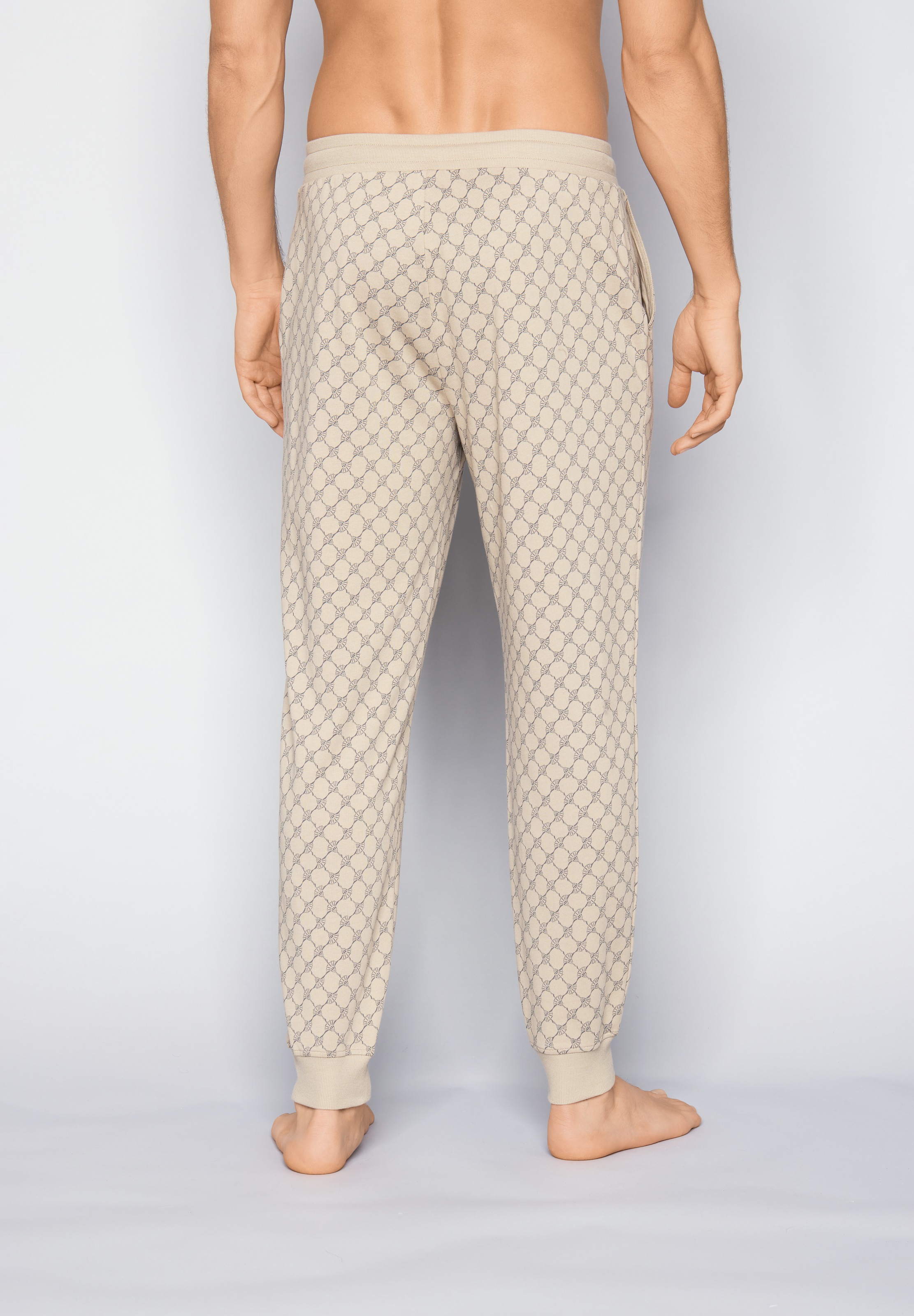 Thumbnail - JOOP Loungehose "Leisure" mit Cornflower-Print, seitlichen Taschen und Bindeband