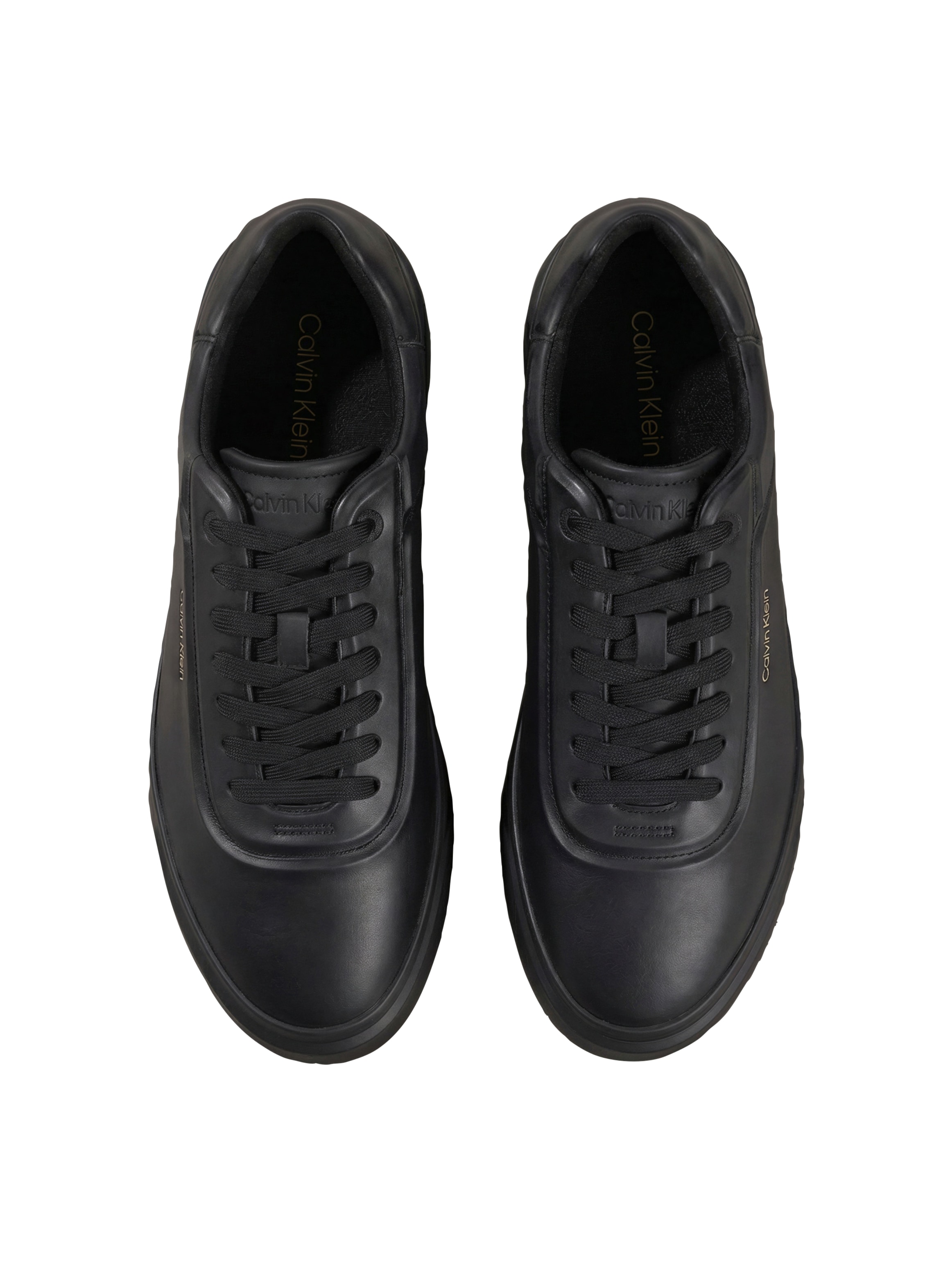 Calvin Klein Jeans Sneaker »BASKET CUPSOLE OXF LACEUP LTH HF«  Halbschuh, Schnürschuh mit goldfarbenen Akzenten