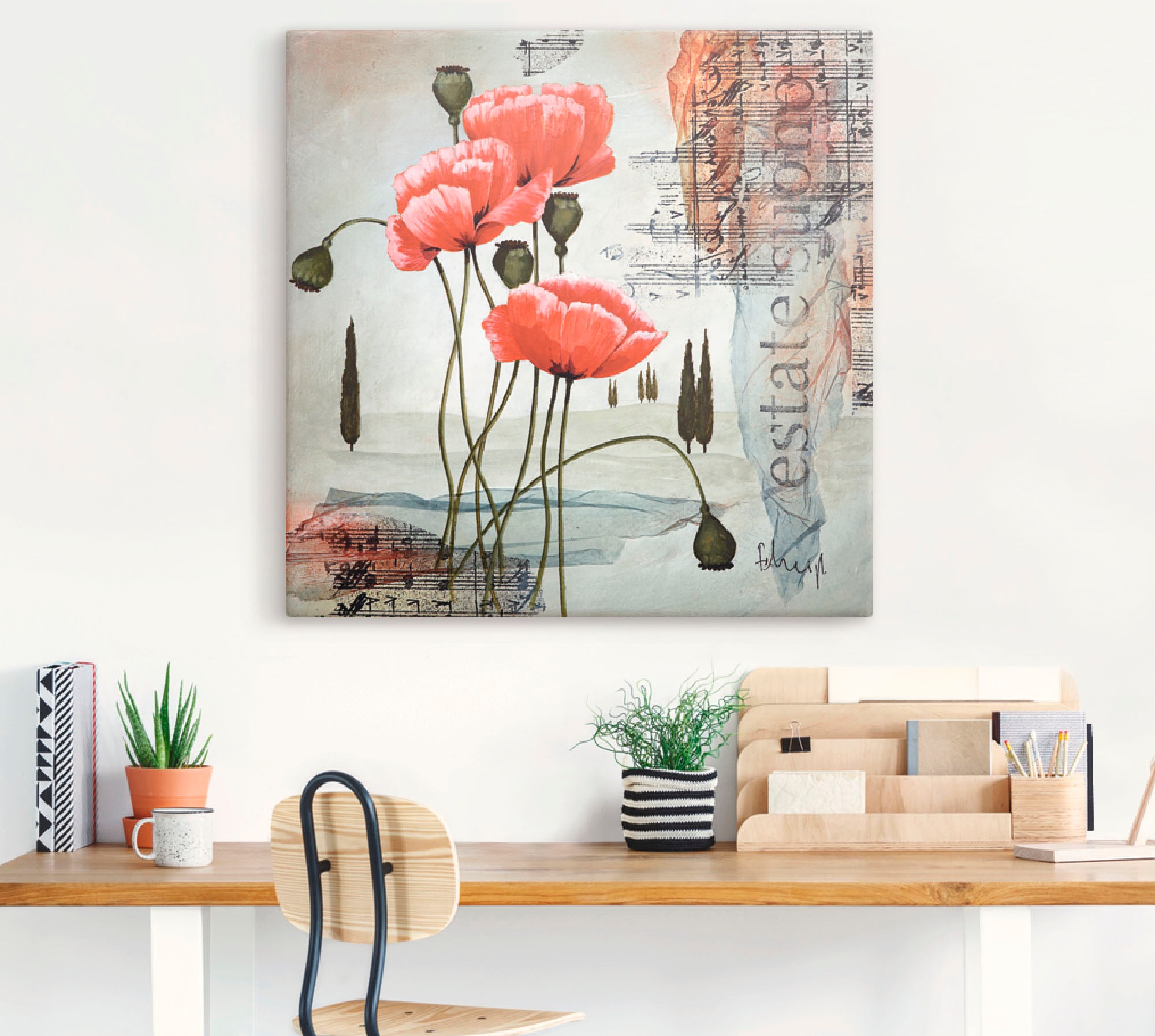 Artland Wandbild "Klatschmohn" Blumen 1 Stk. tlg. als Leinwandbild, Poster, günstig online kaufen