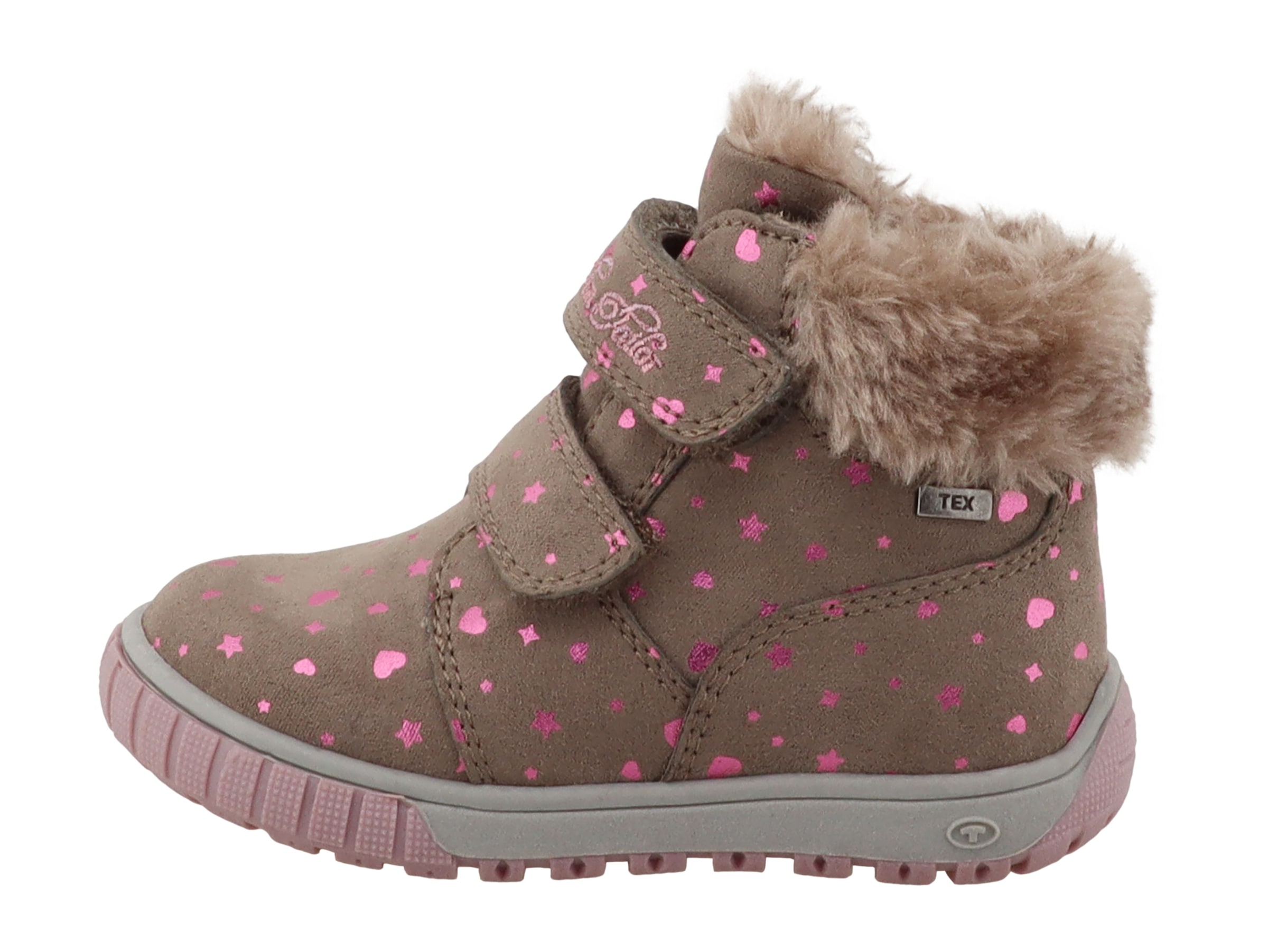 TOM TAILOR Winterboots  Klettboots, Snowboots mit glänzenden Herzchen und Sternchen