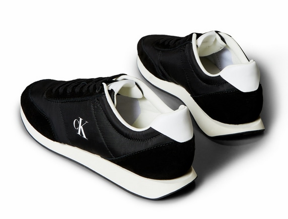 Calvin Klein Jeans Sneaker »RETRO RUNNER ESS MIX MAT«, Runner-Sneaker, Freizeitschuh, Halbschuh mit seitlichem CK-Logo