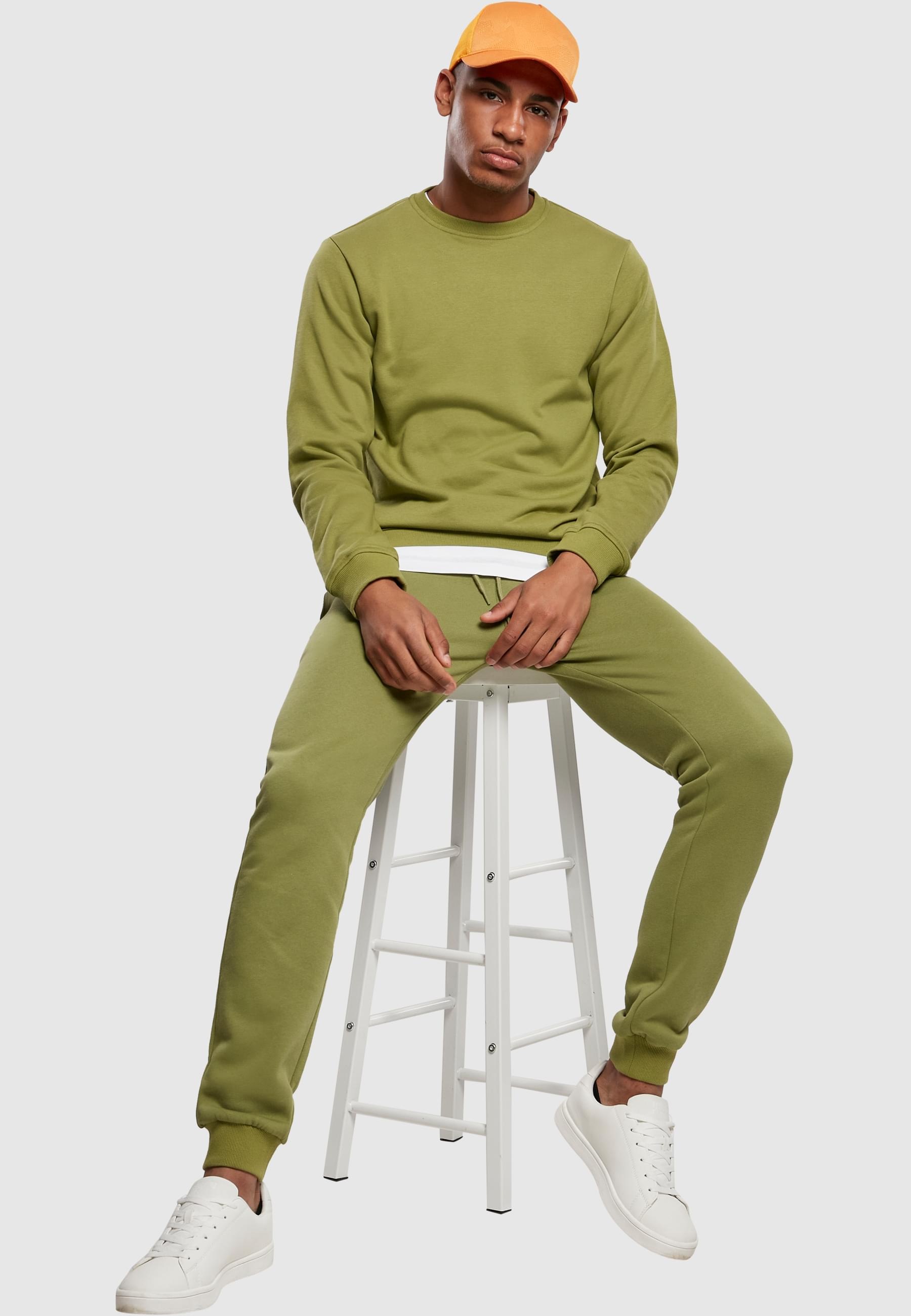 URBAN CLASSICS Rundhalspullover »Urban Classics Herren Basic Terry Crew«, (1 tlg.)