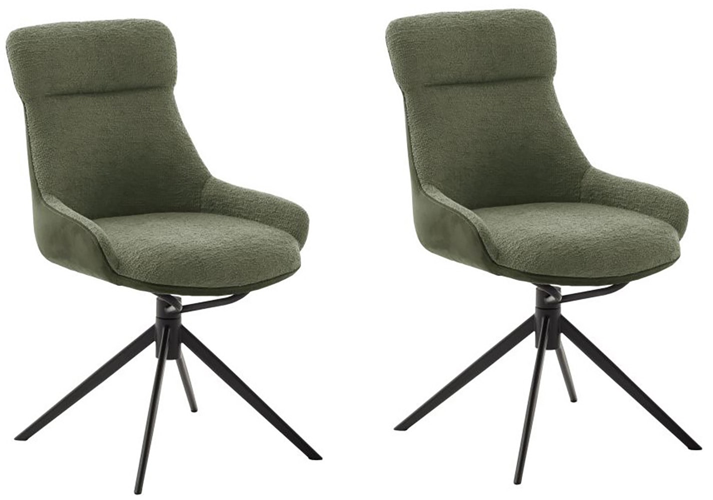 MCA furniture Esszimmerstuhl "PELION", Feingewebe, (2er-Set), drehbar 360, günstig online kaufen
