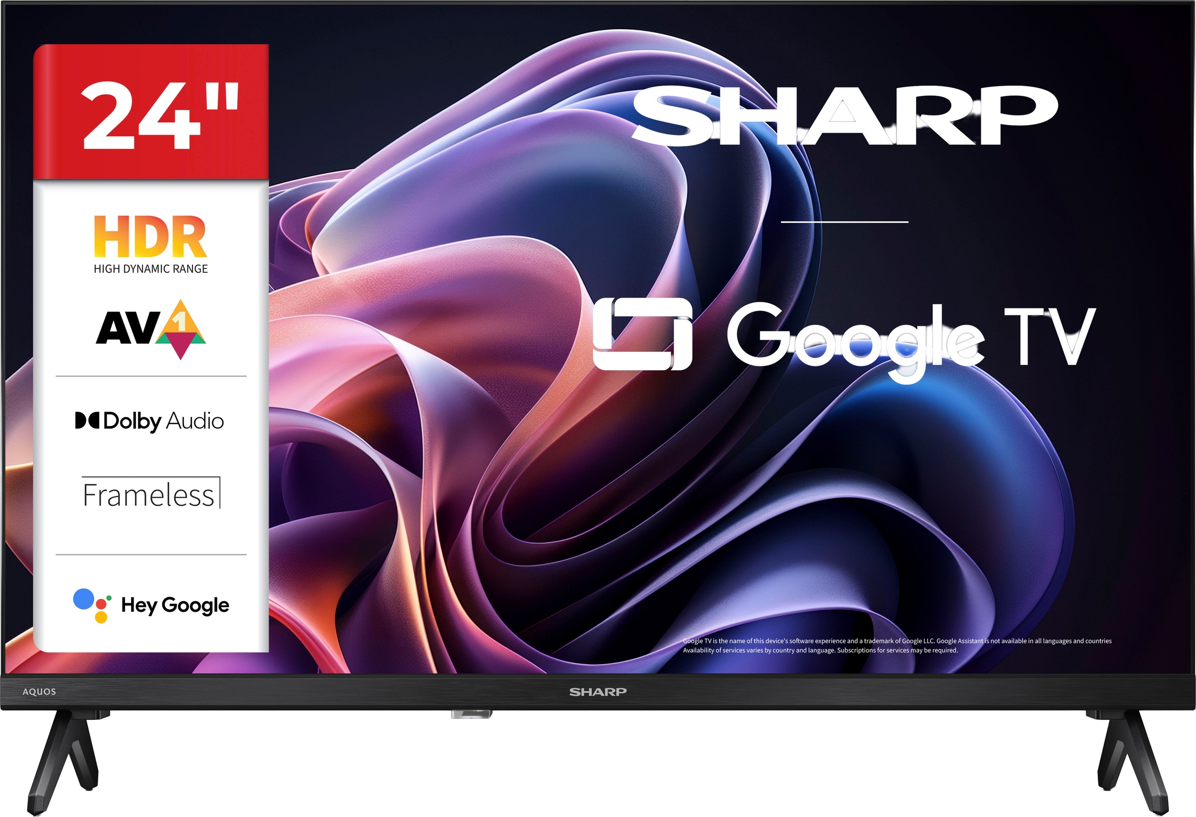 SHARP LED-Fernseher "1T-C24HFx", Energieeffizienz: E (A-G), schwarz, 24 ″, Fernseher