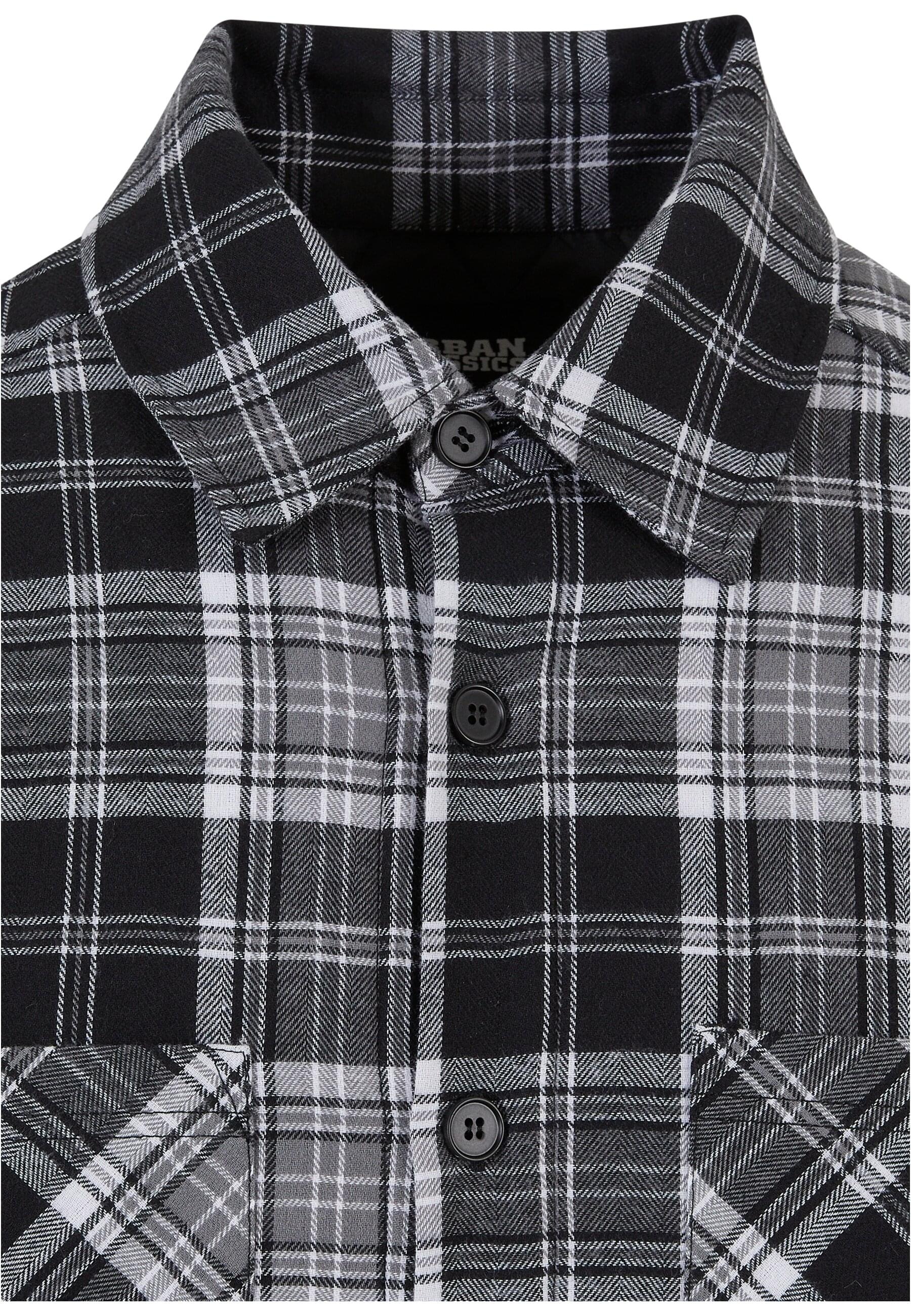 URBAN CLASSICS Langarmshirt »Herren Padded Checked Shirt Jacket«, (1 tlg.)