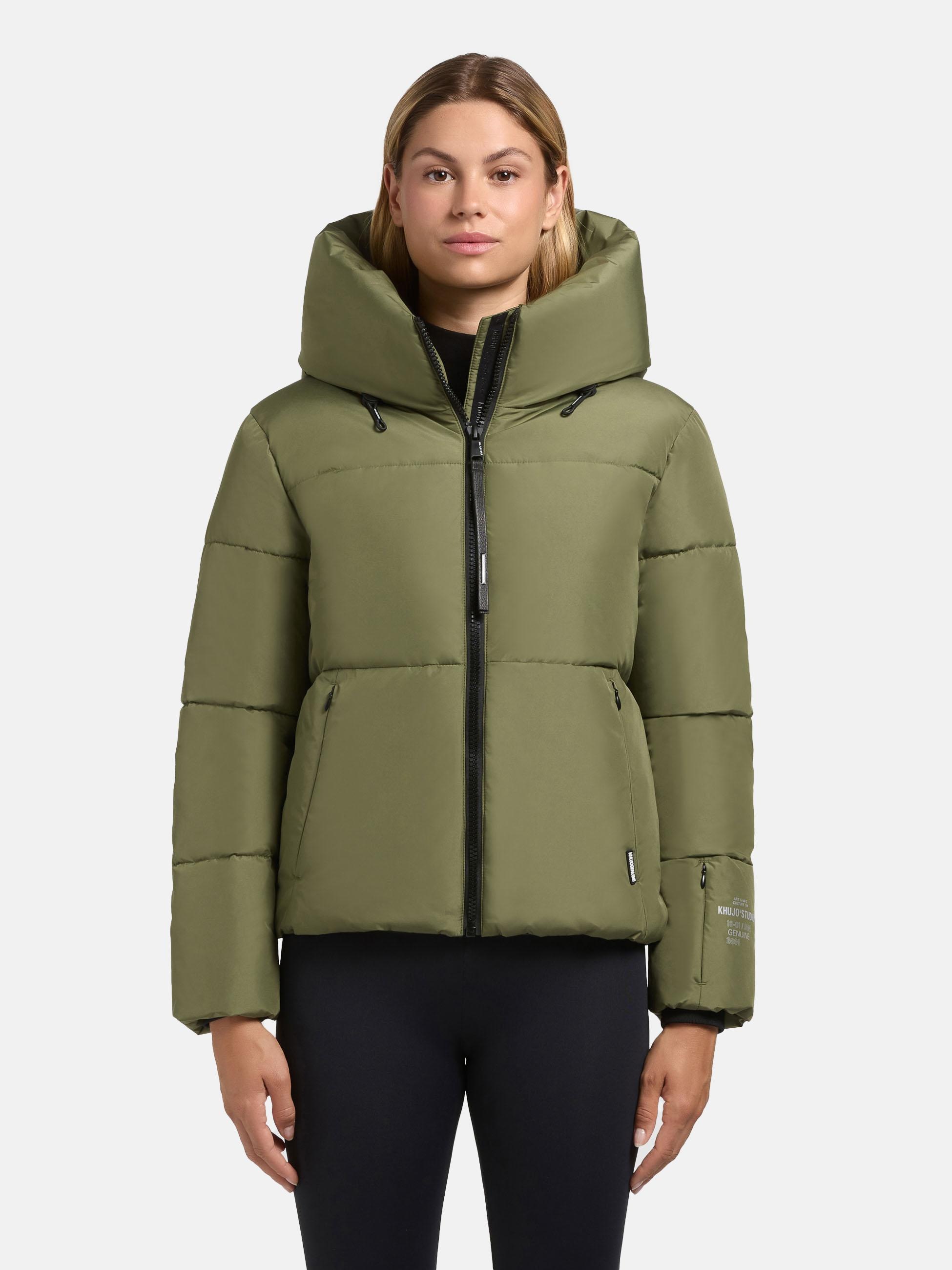 khujo Steppjacke "Audrey Matt" mit Kapuze Warme Winterjacke mit verstellbarer Kapuze