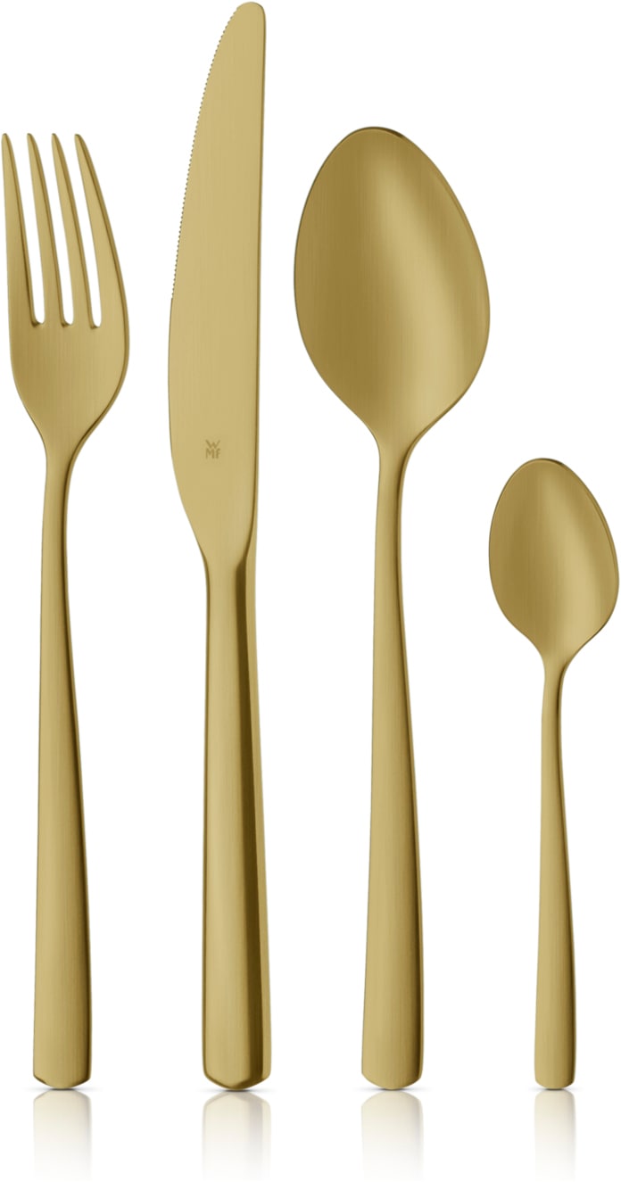 WMF Besteck-Set "Boston in edler Optik, ergonomische Haptik, Messer mit Wellenschliff" optimale Schärfe, rostfrei, edel, hochwertiger Besteckkasten