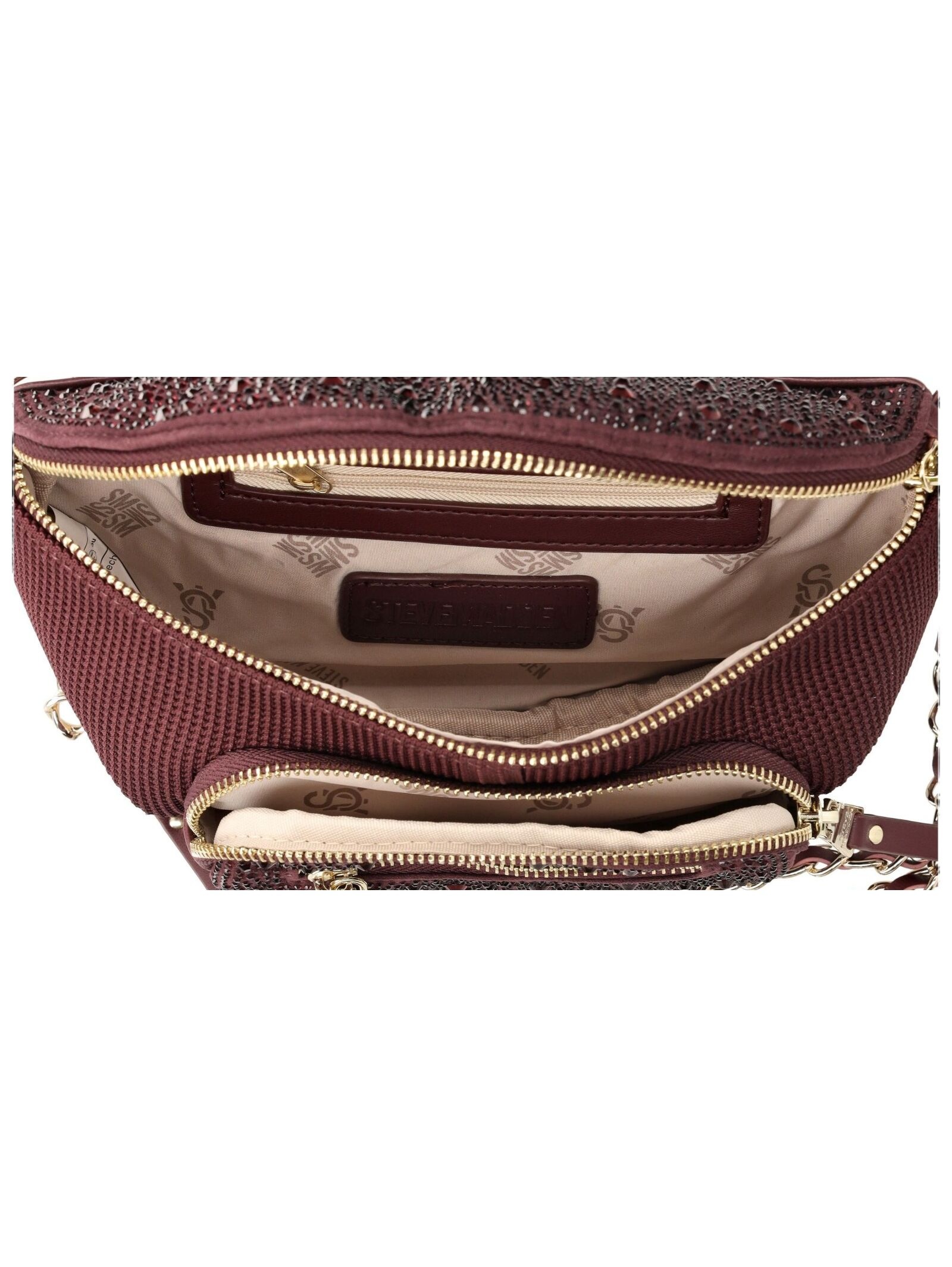 Henkeltasche STEVE MADDEN "STEVE MADDEN Taschen Lederimitat/Textil", Damen, Gr. onesize, cherry, Lederimitat, Taschen 2