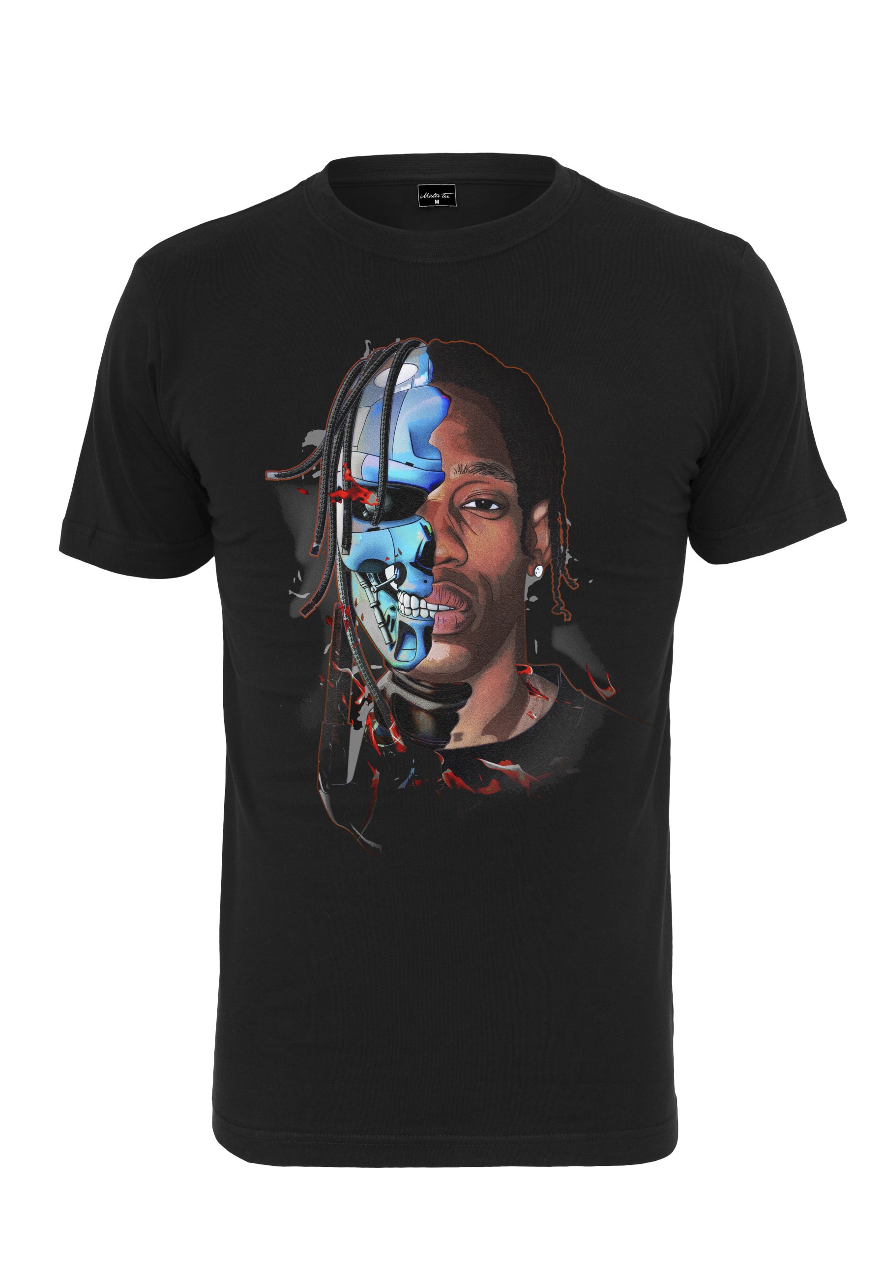MisterTee T-Shirt "MisterTee Herren Half Face Tee" 1 Stk.