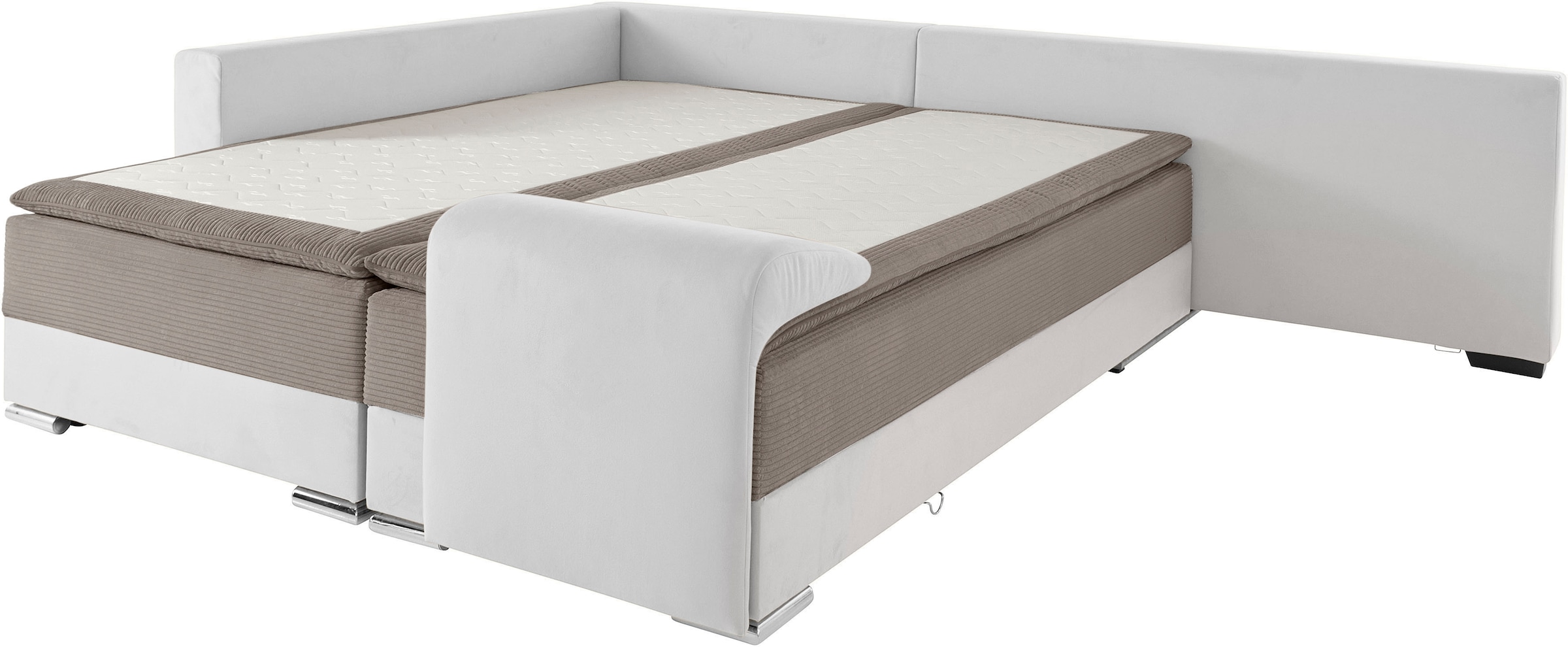 INOSIGN Ecksofa »Night & Day L-Form«, mit Boxspring Bettfunktion 180x200 cm, Dauerschläfer