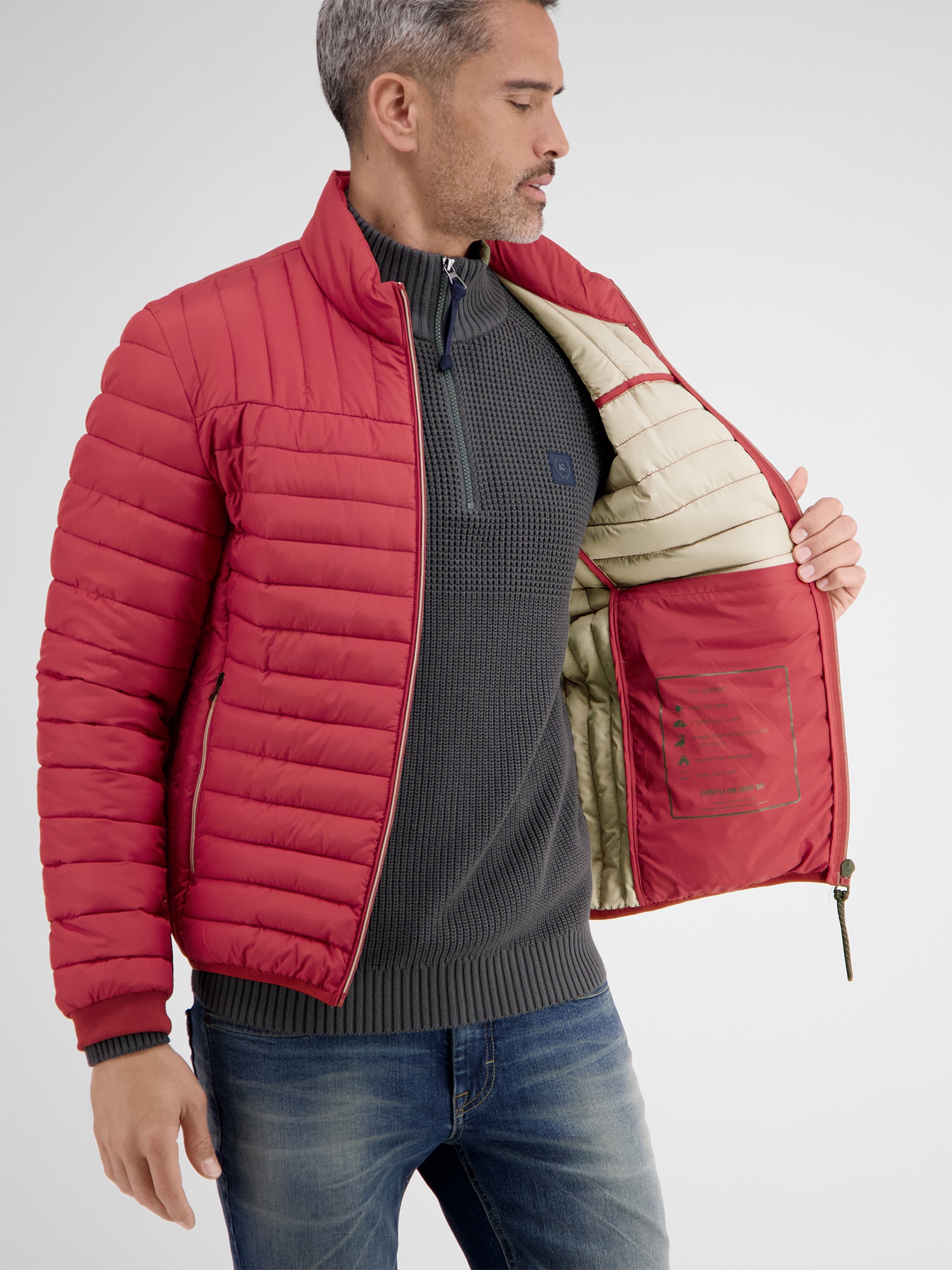 LERROS Steppjacke »LERROS Leichter Herren Steppblouson«, ohne Kapuze, Keine Angabe