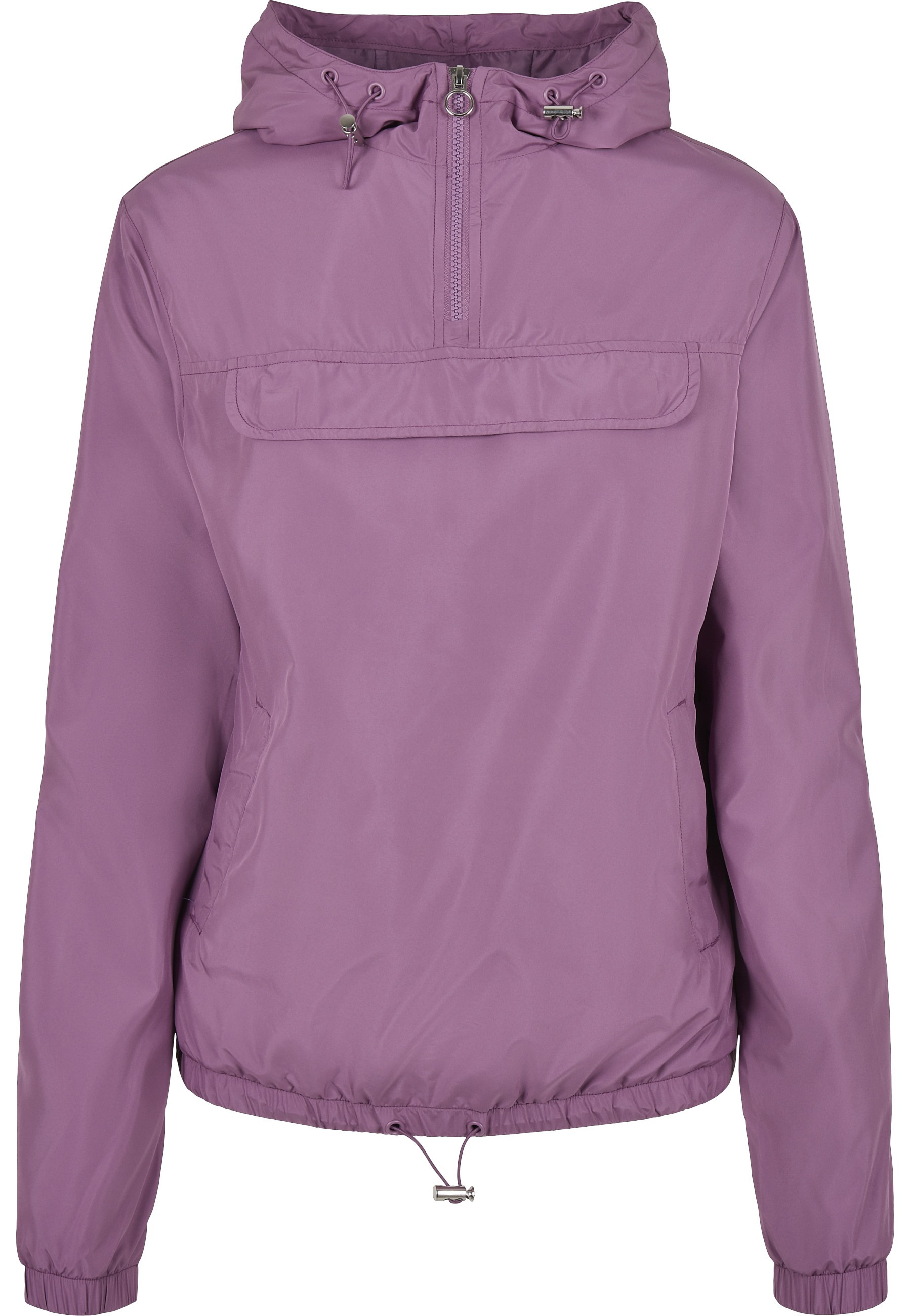 URBAN CLASSICS Allwetterjacke "Urban Classics Damen Ladies Basic Pull Over Jacket" 1 Stk. tlg. mit Kapuze