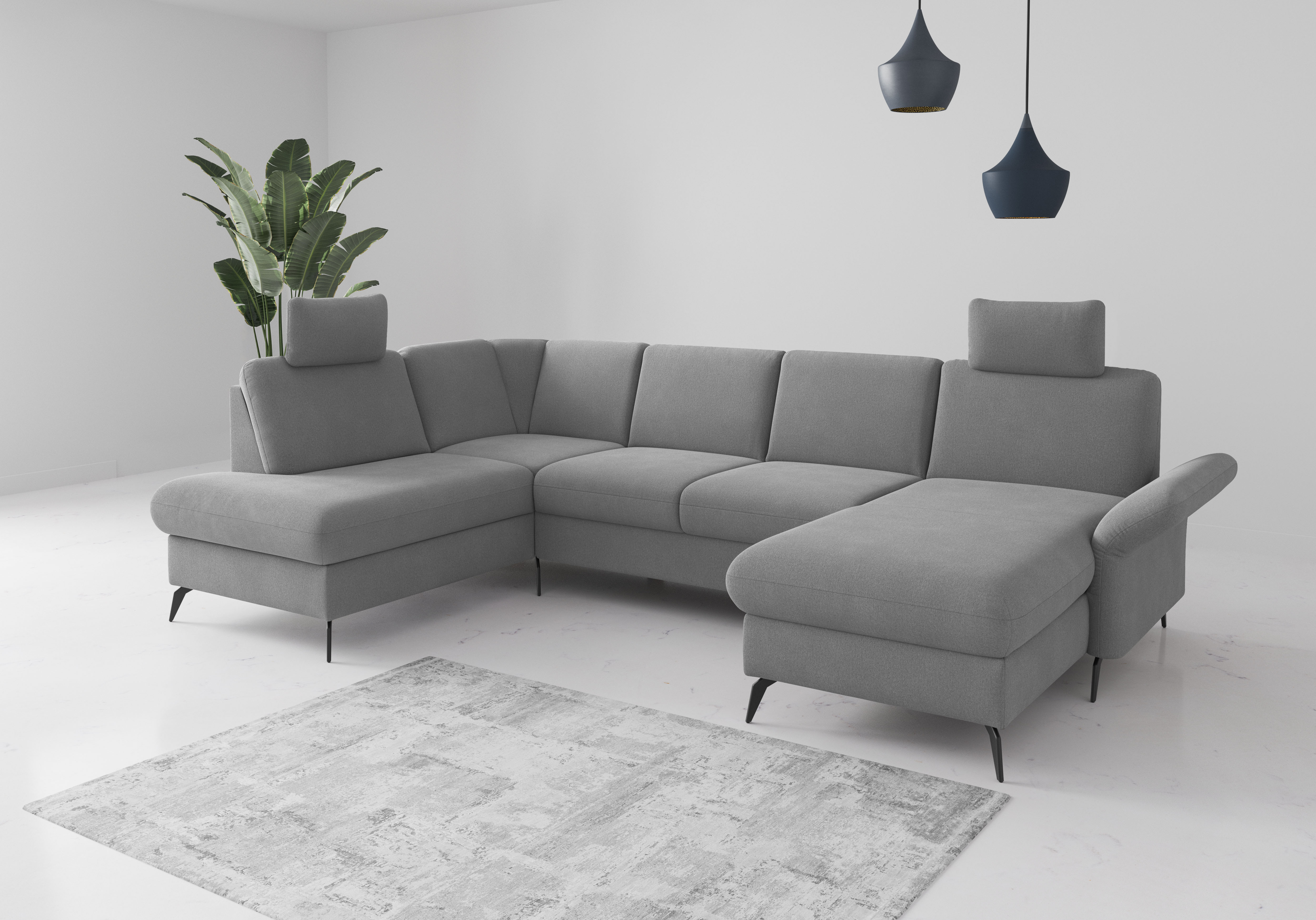 OTTO home Wohnlandschaft "Rochelle" wahlweise mit Schlaffunktion, Bettkasten und Armteilverstellung