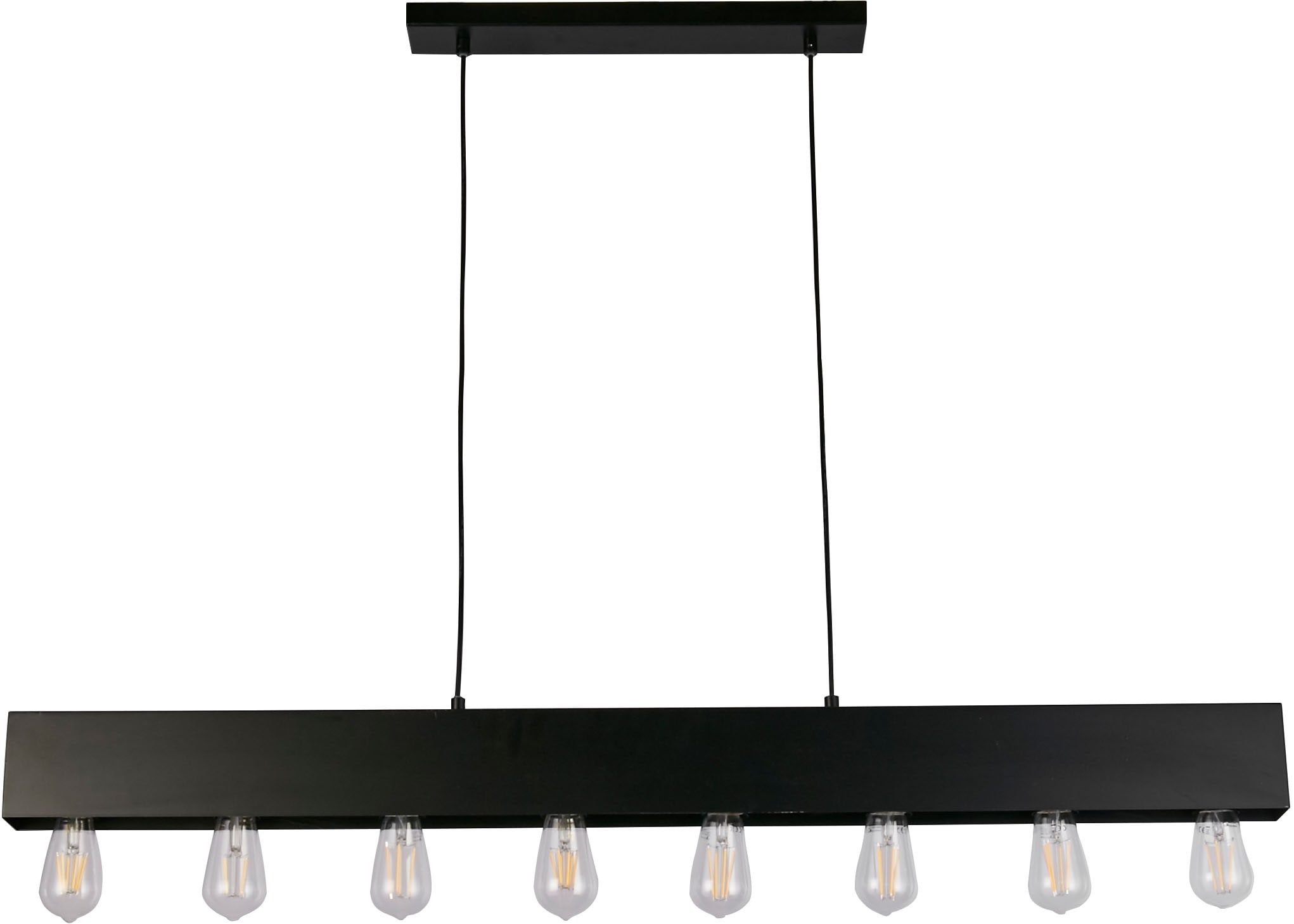 Searchlight Hängeleuchte »Piano 8Lt Diner Bar Pendant - Matt Black Metal« E27 1 Stk.