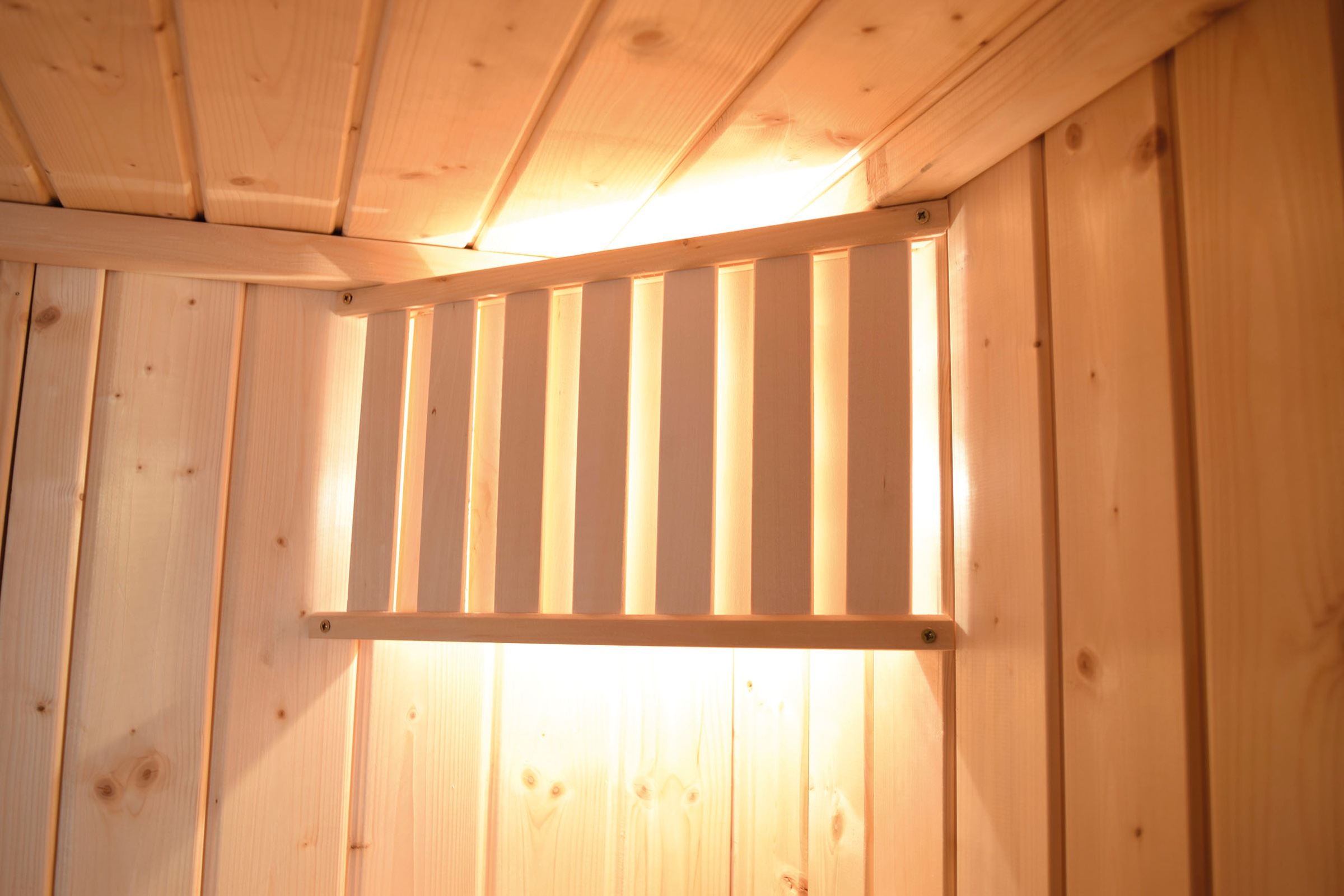 weka Sauna »Design-Sauna CUBILIS 3«, Blockbohlen im wekaLine-Profil
