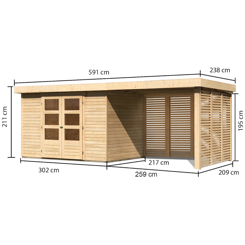 Karibu Gartenhaus »Arnis 4«, (Set)