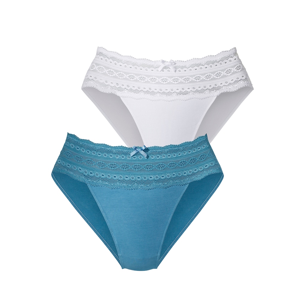 petite fleur High-Waist-Slip, (Packung, 2 Stück)