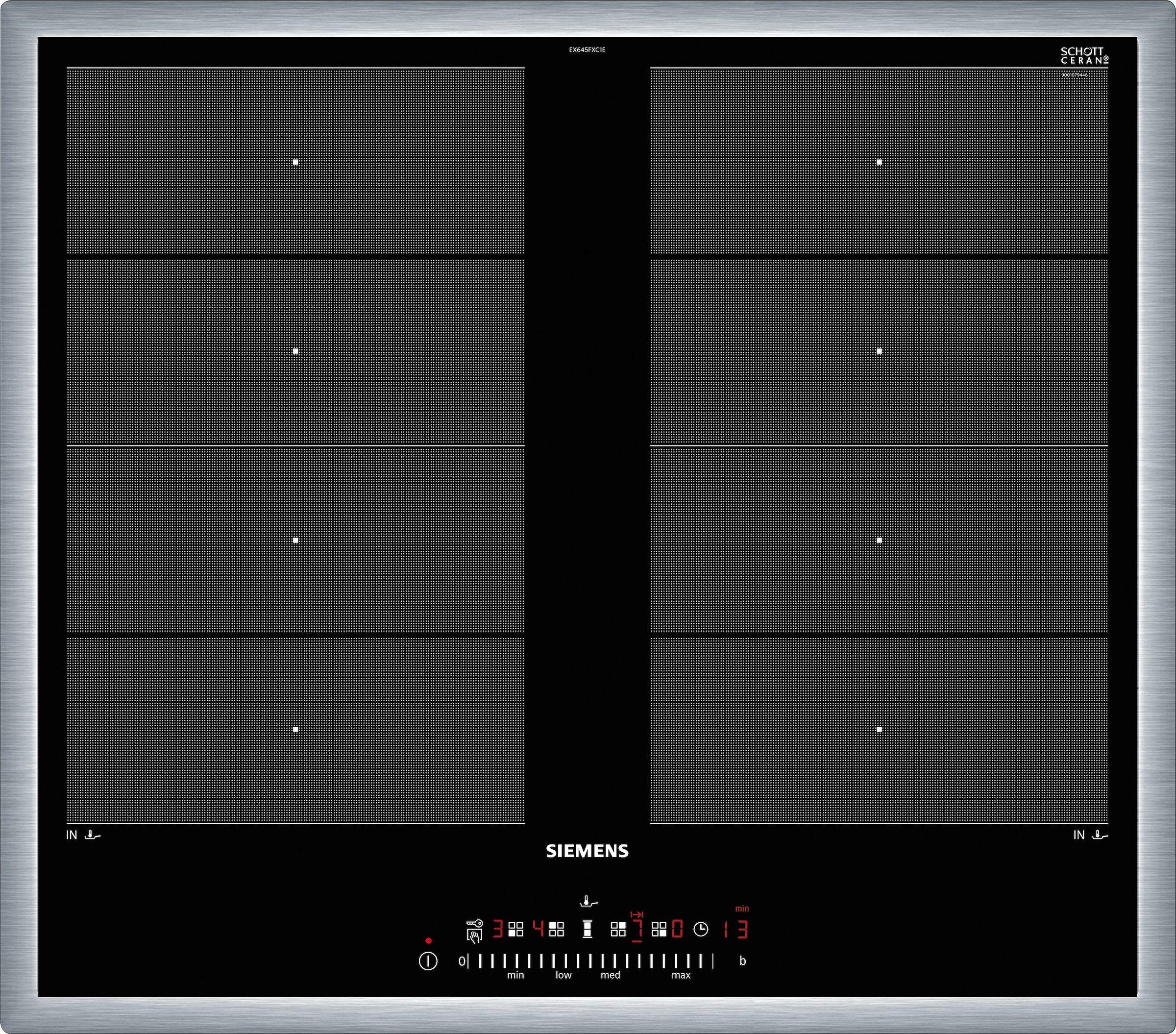 SIEMENS Flex-Induktions-Kochfeld von SCHOTT CERAN®, EX645FXC1E, mit Bratsensor Plus