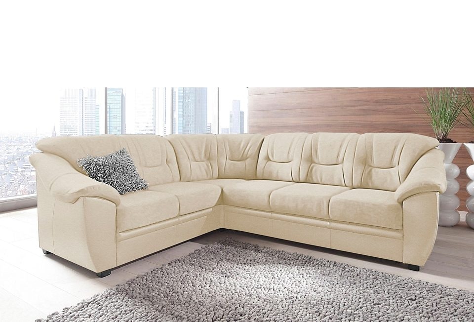 sit&more Ecksofa "Savona L-Form", wahlweise mit Bettfunktion, inklusive Federkern, frei im Raum stellbar