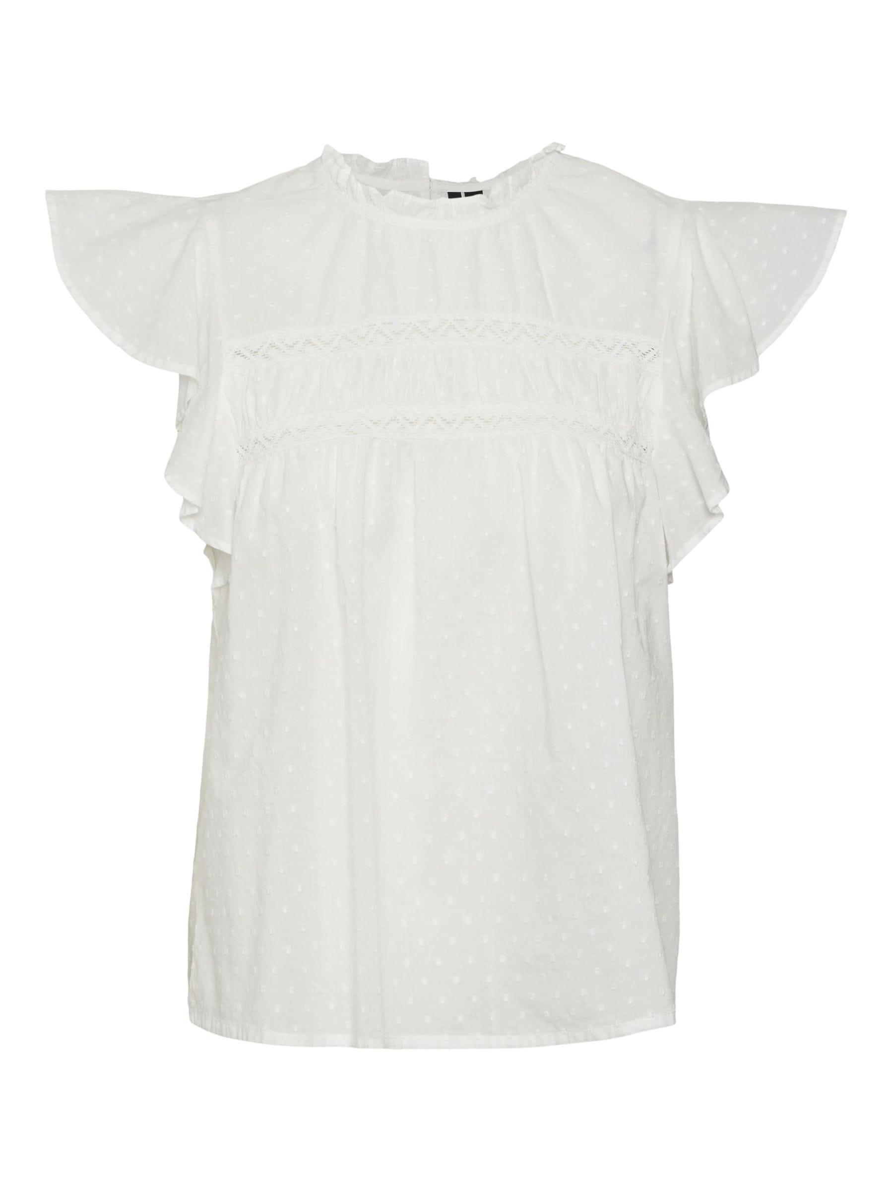 Vero Moda Blusenshirt »VMTRINE SL LACE TOP WVN NOOS«