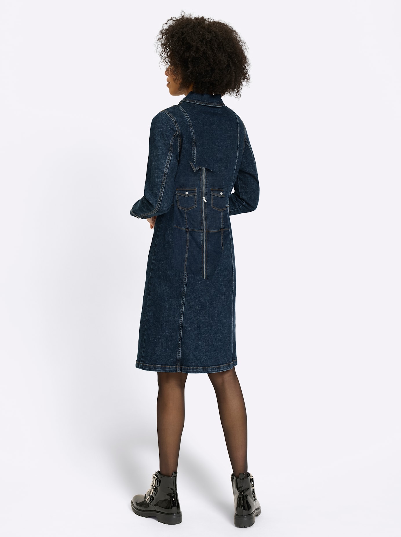 heine Jeanskleid »Jeans-Kleid« aufgesetzte Taschen