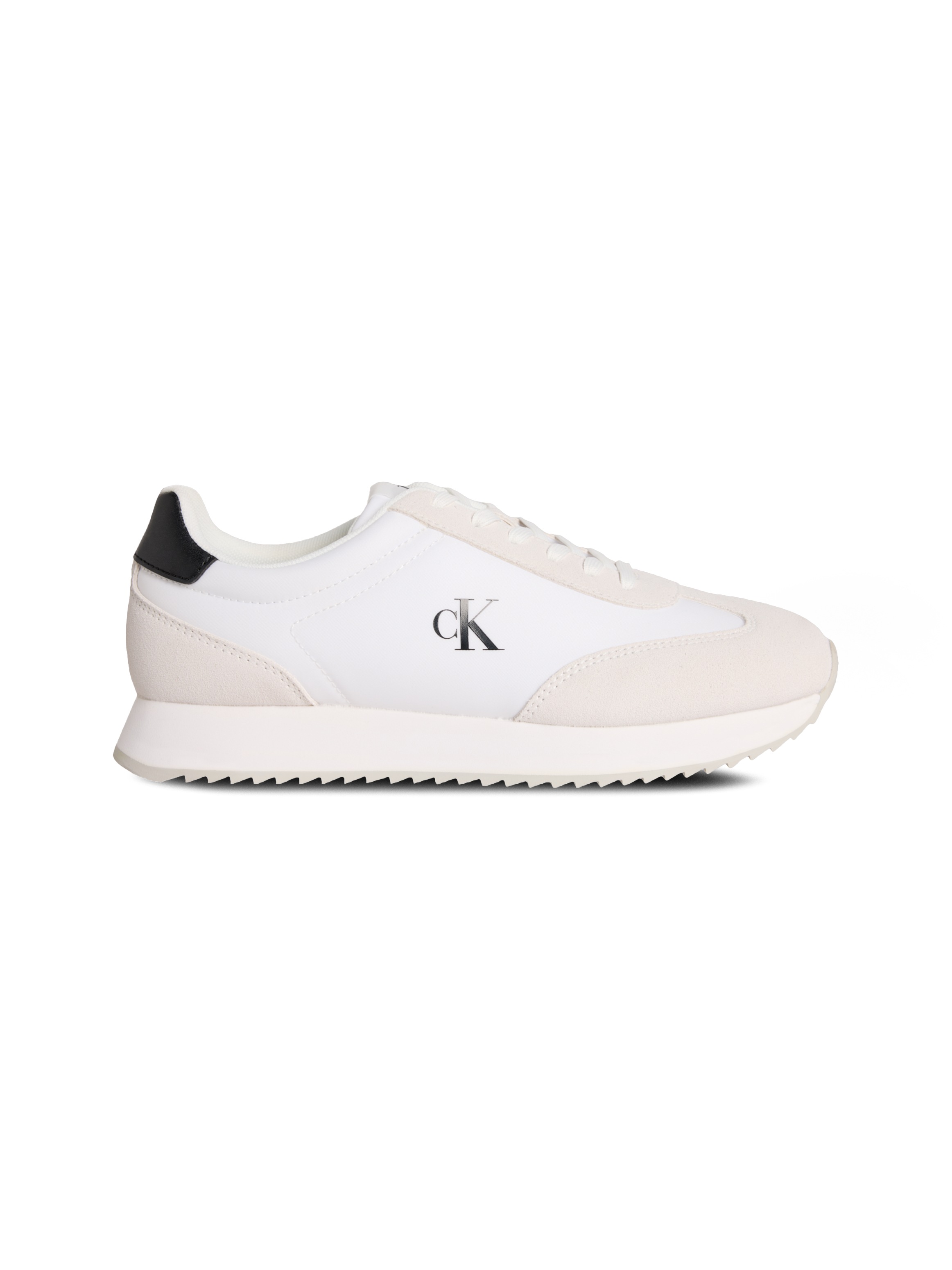 Calvin Klein Jeans Sneaker »RETRO RUNNER LACE UP NY-SU«, Freizeitschuh, Halbschuh, Schnürschuh mit seitlichem CK-Logo