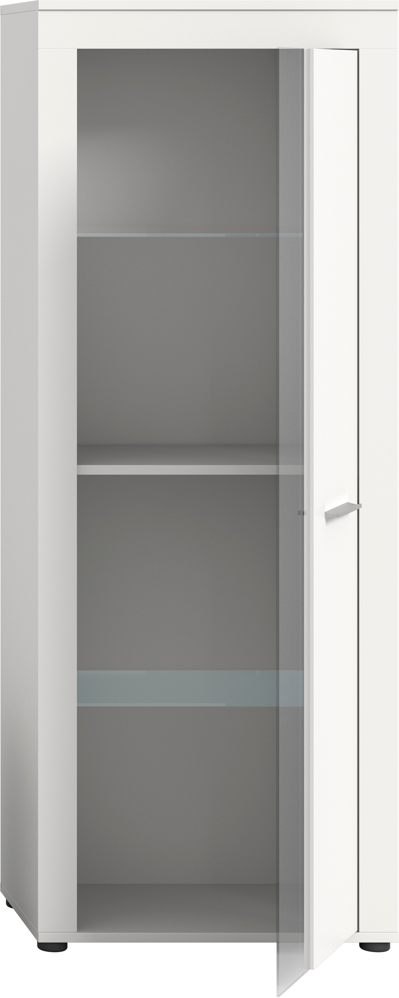 INOSIGN Vitrine »Aosta, Höhe 159 cm, in verschiedenen Farbausführungen«, 1 Tür, 3 Einlegeböden, 4 Fächer, Wohnzimmer, Standvitrine, Glasvitrine