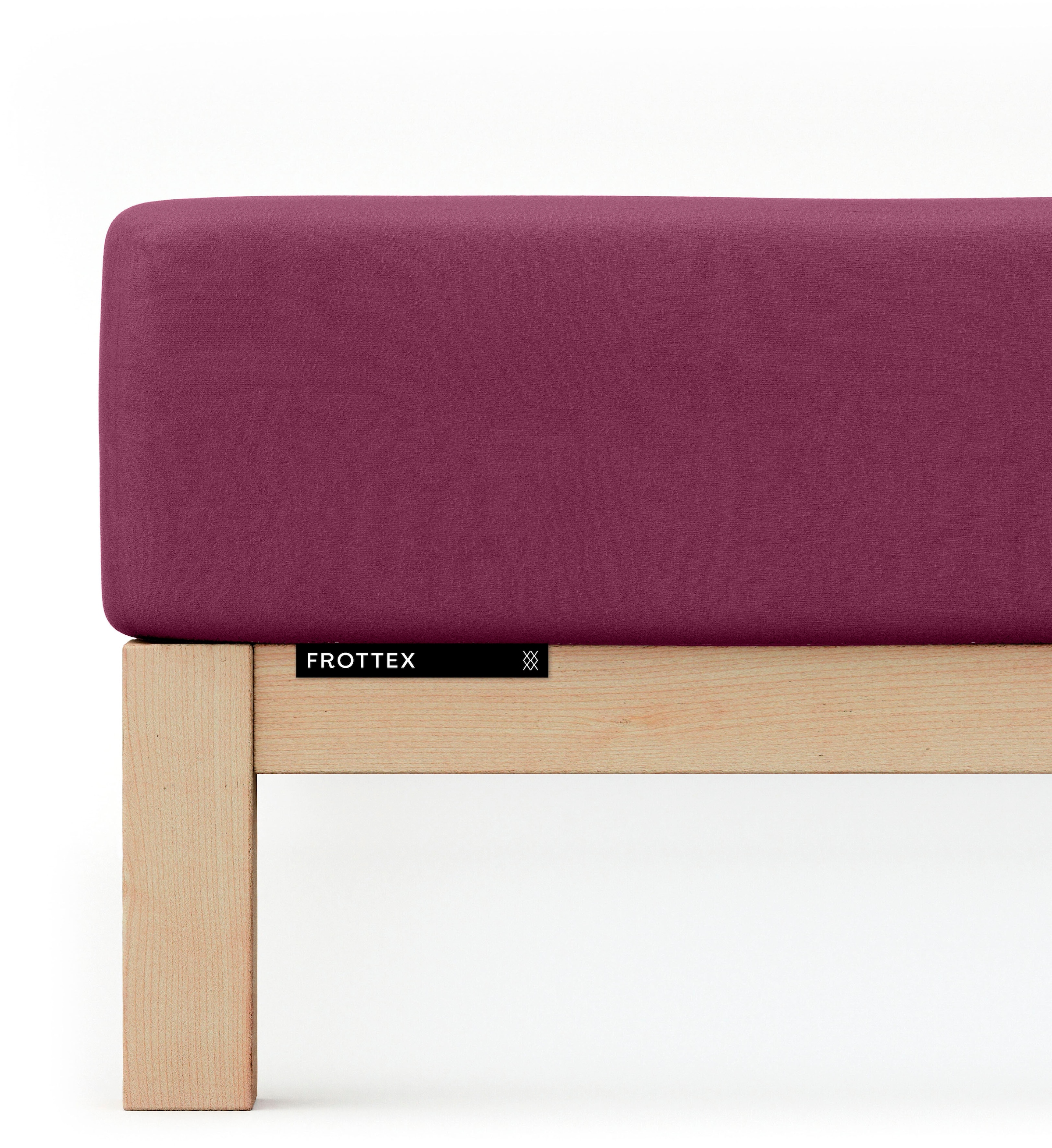 Bettlaken SCHLAFGUT, L:200cm, lila, Frottee, Obermaterial: 75% Baumwolle, 25% Polyester, Bettlaken, "Frottex Spannbettlaken", MADE IN GREEN by