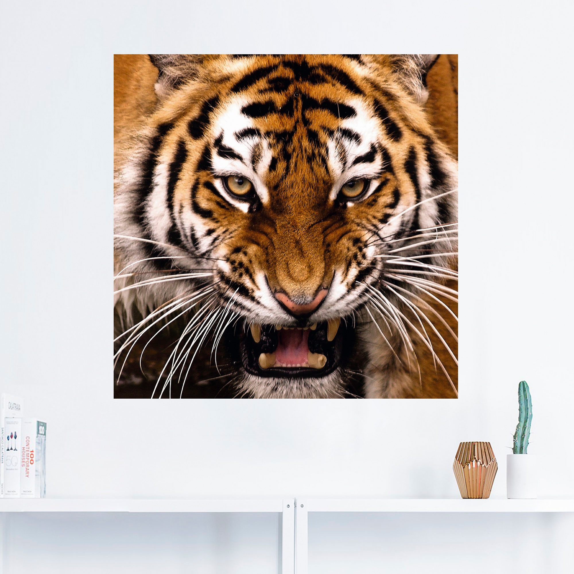 Artland Wandbild "Tiger Kopf", Wildtiere, (1 St.), als Leinwandbild, Wandau günstig online kaufen