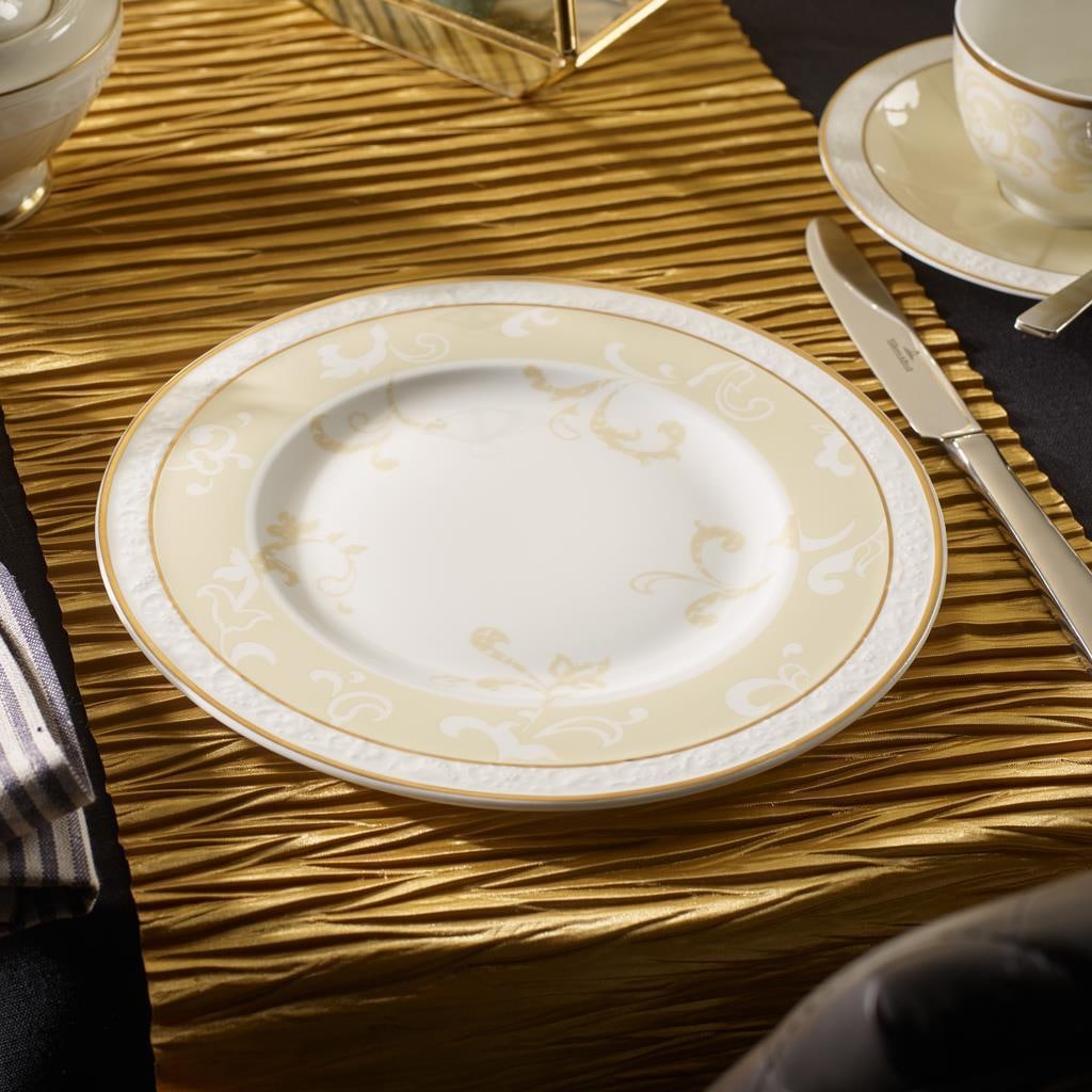 Villeroy & Boch Geschirr-Set »Kaffeeservice Ivoire 18er Set weiß-gold« Spülmaschinenfest