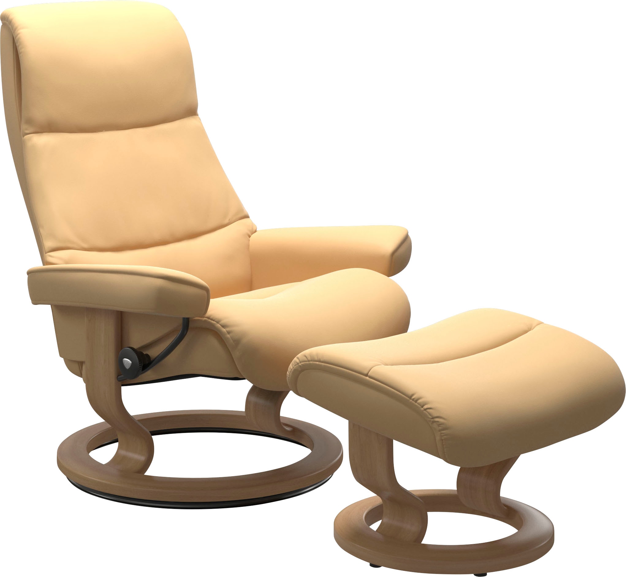 Stressless "View" Set, Relaxsessel mit Hocker, mit Classic Base, Größe M,Ge günstig online kaufen