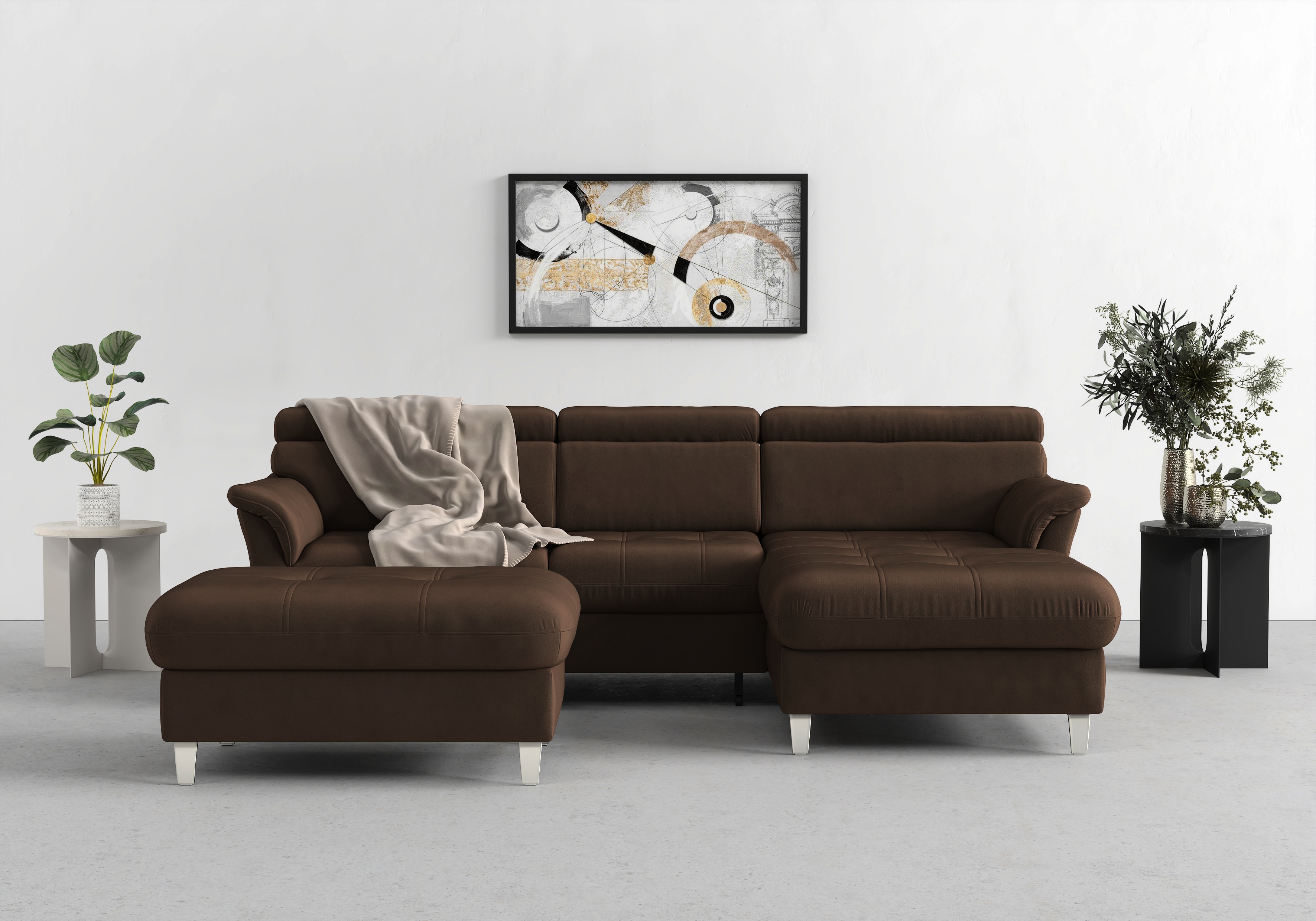 sit&more Ecksofa "Marano L-Form" inklusive Kopfteilverstellung, optional Schlaffunktion & Bettkasten