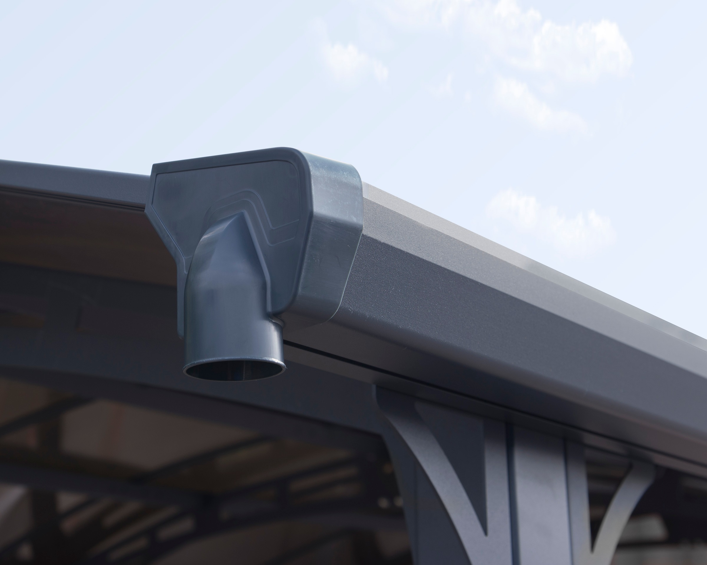 Palram - Canopia Einzelcarport »Alpine«, Aluminium, 319 cm, Anthrazit, wartungsfrei