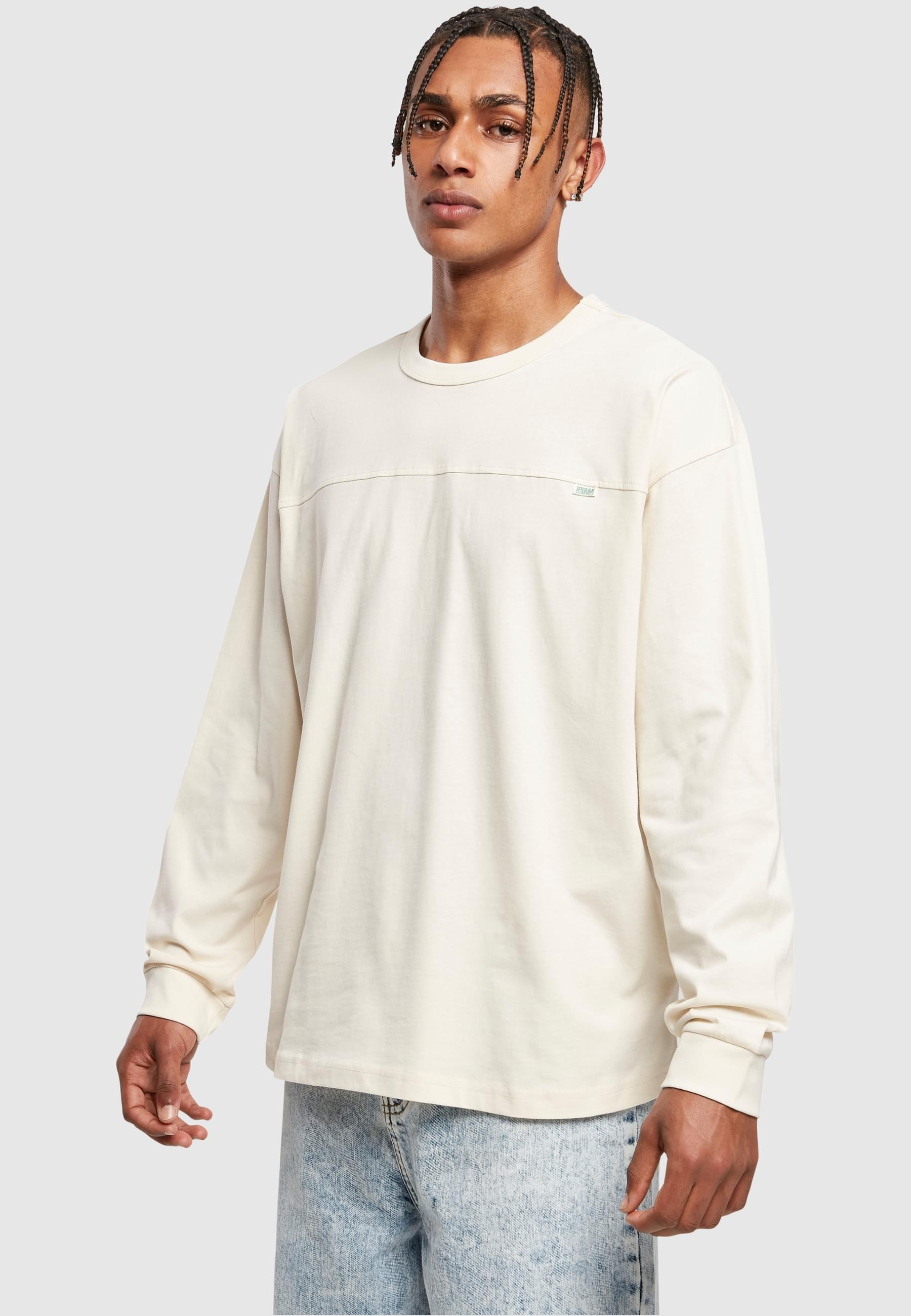 URBAN CLASSICS Longsleeve »Urban Classics Herren Organic Cotton Short Curved Oversized LS«, (1 tlg.)