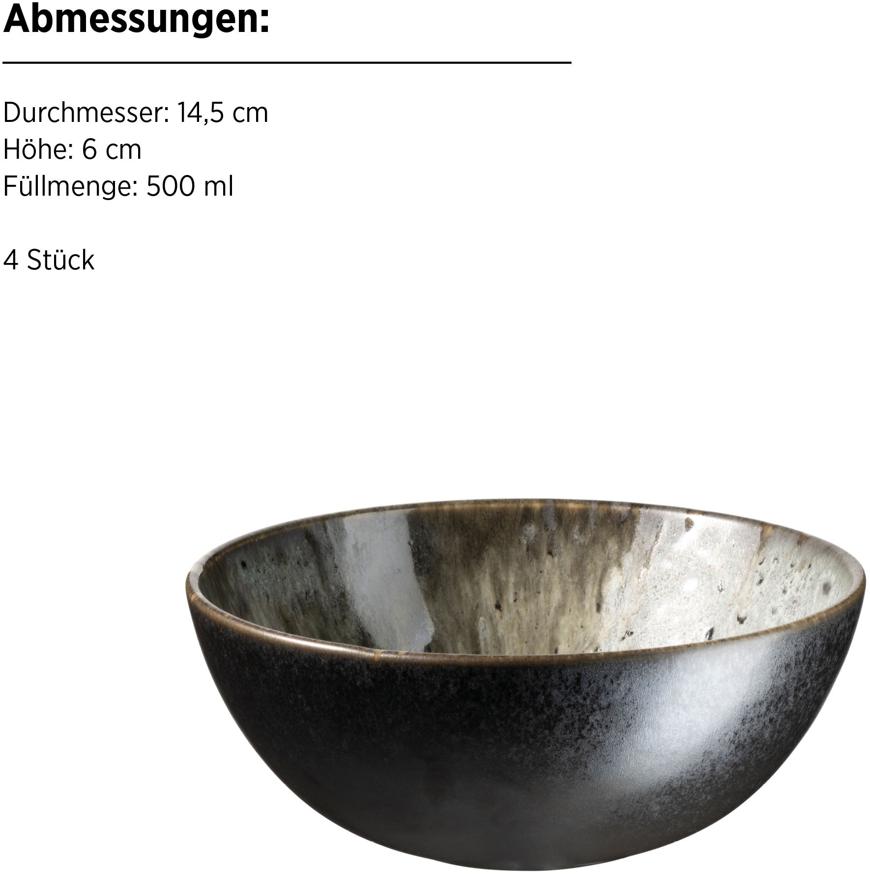 MÄSER Schüssel »Carellia« 4 tlg. aus Steinzeug